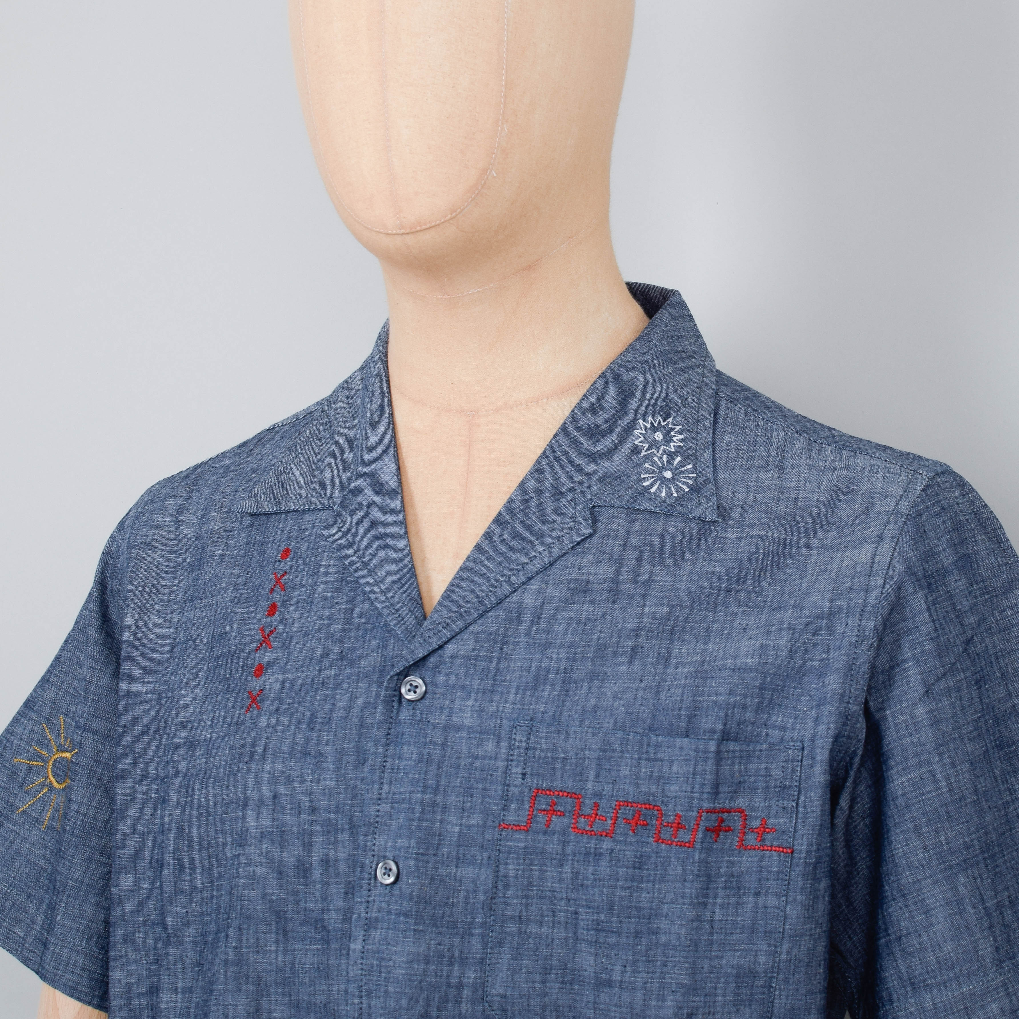 Universal Works Minari Shirt Chambray - Indigo - Image 2