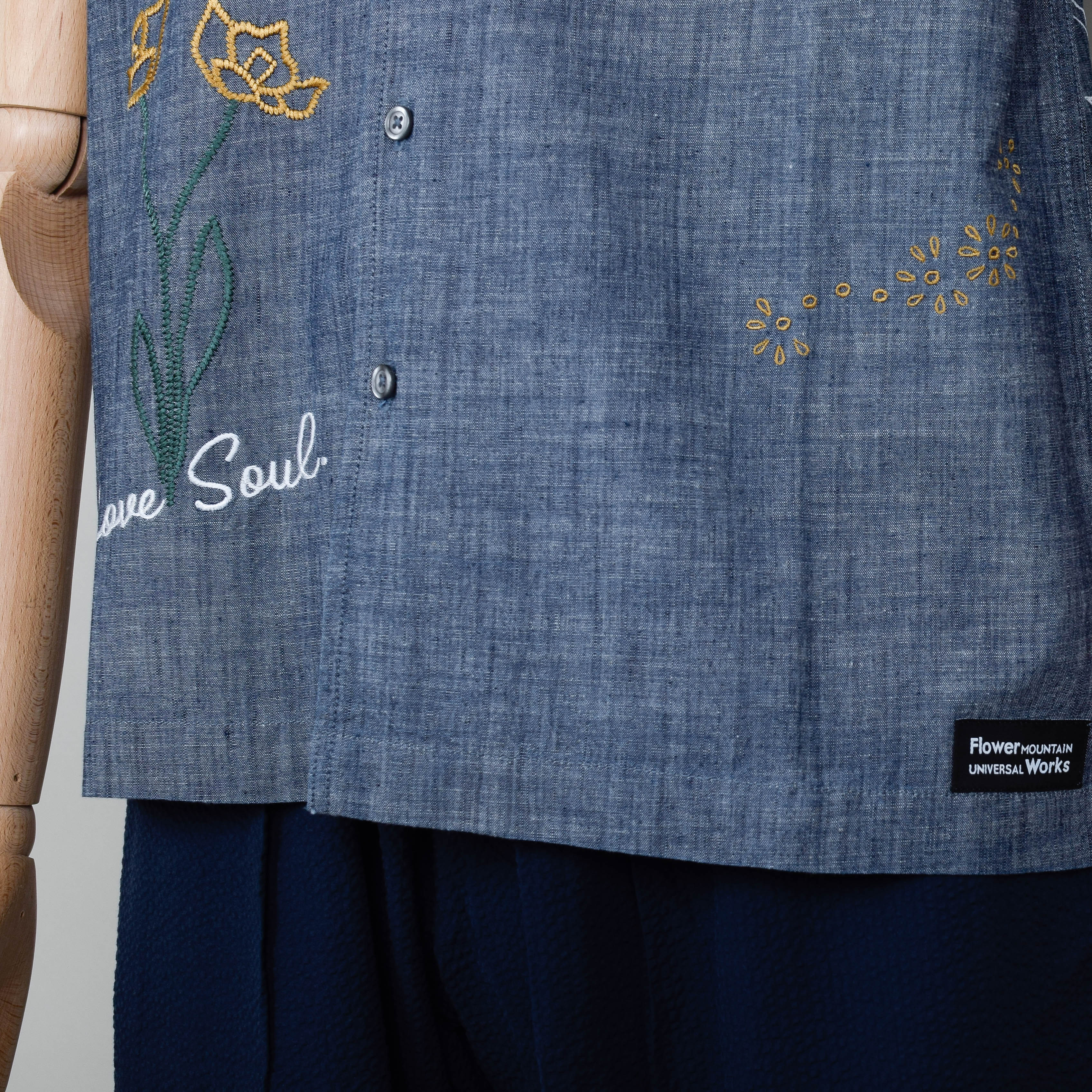 Universal Works Minari Shirt Chambray - Indigo - Image 3