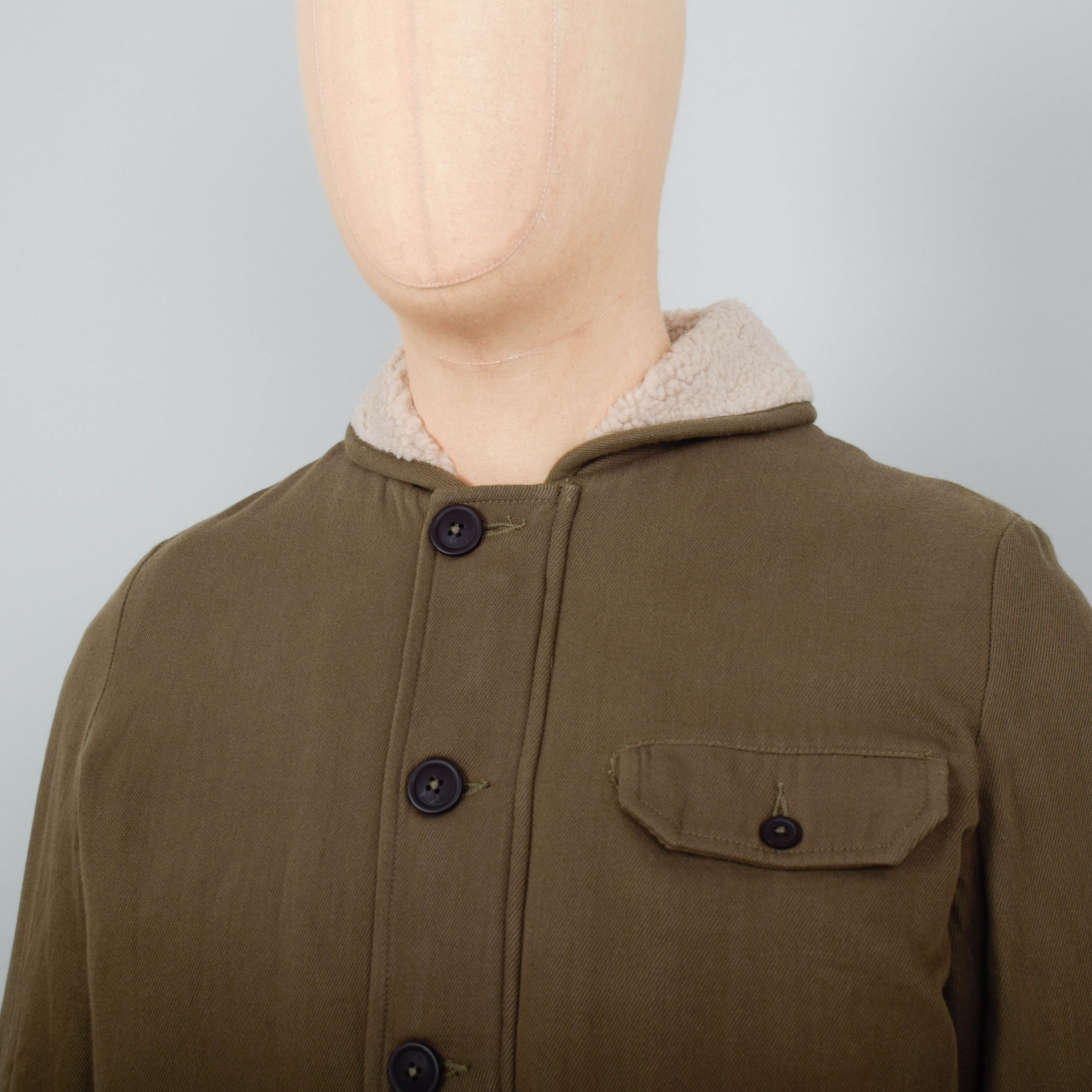 Universal Works N1 Jacket Vintage Heavy Twill - Olive - Image 2