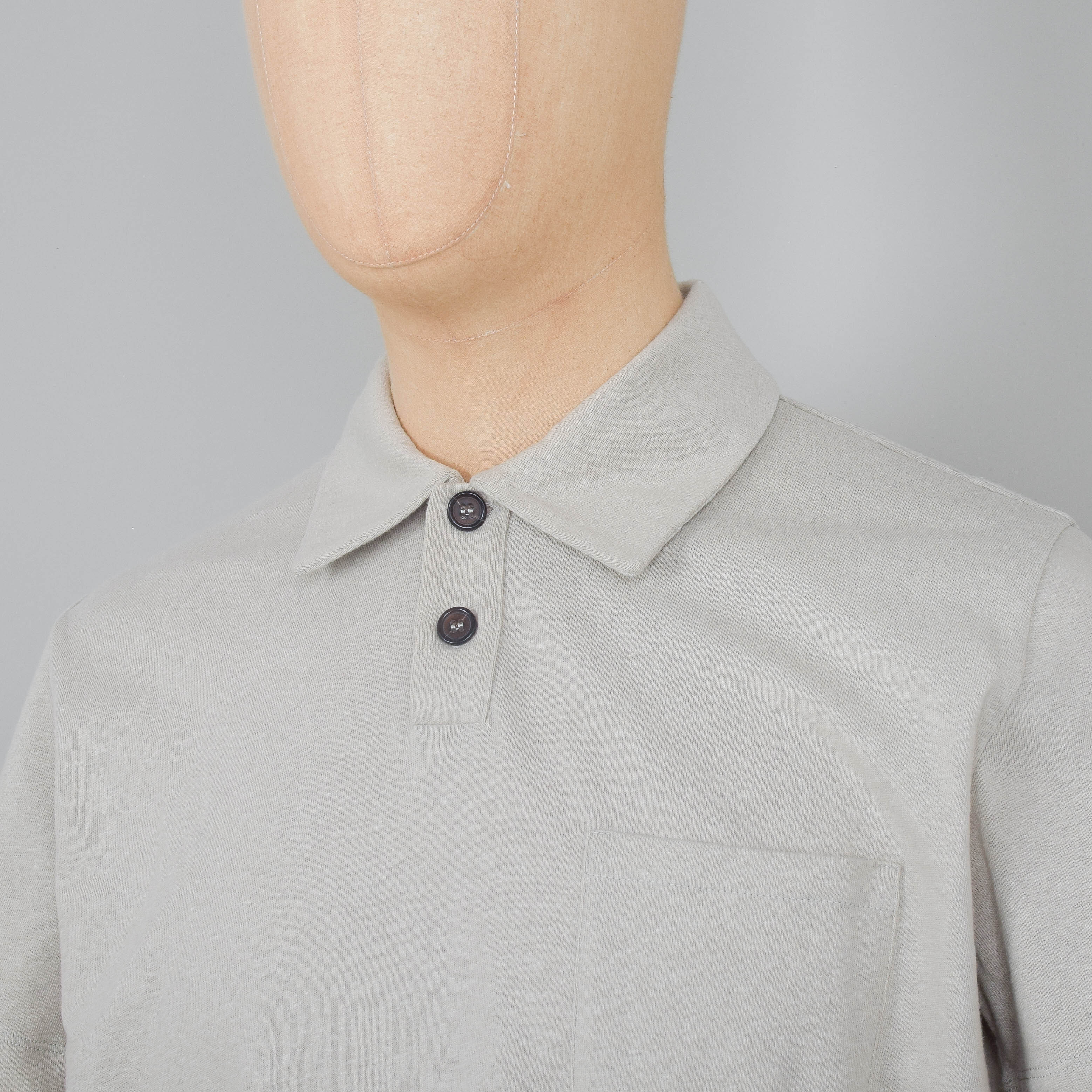 Universal Works Newlyn Polo S/S - Driftwood - Image 2