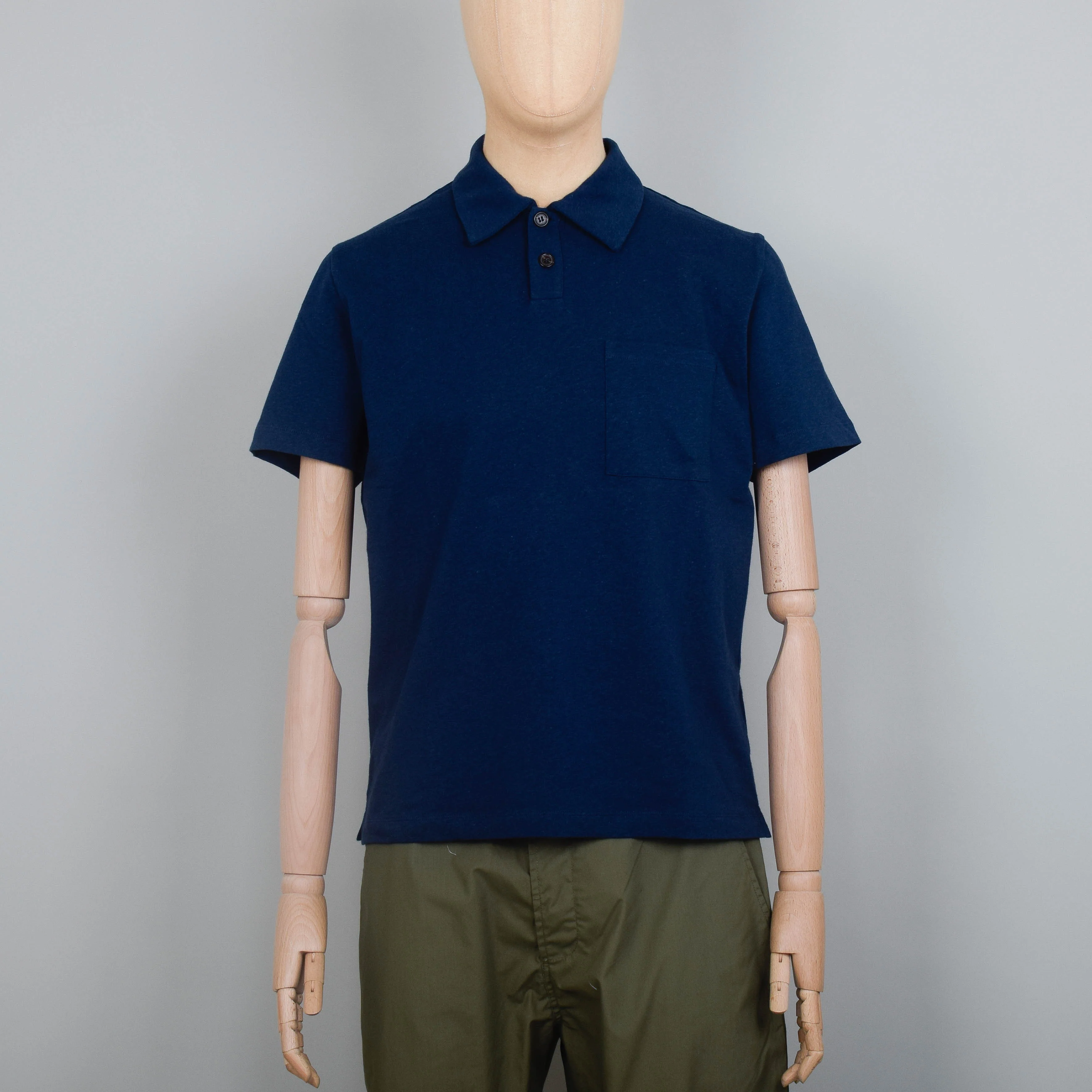 Universal Works Newlyn Polo S/S - Navy