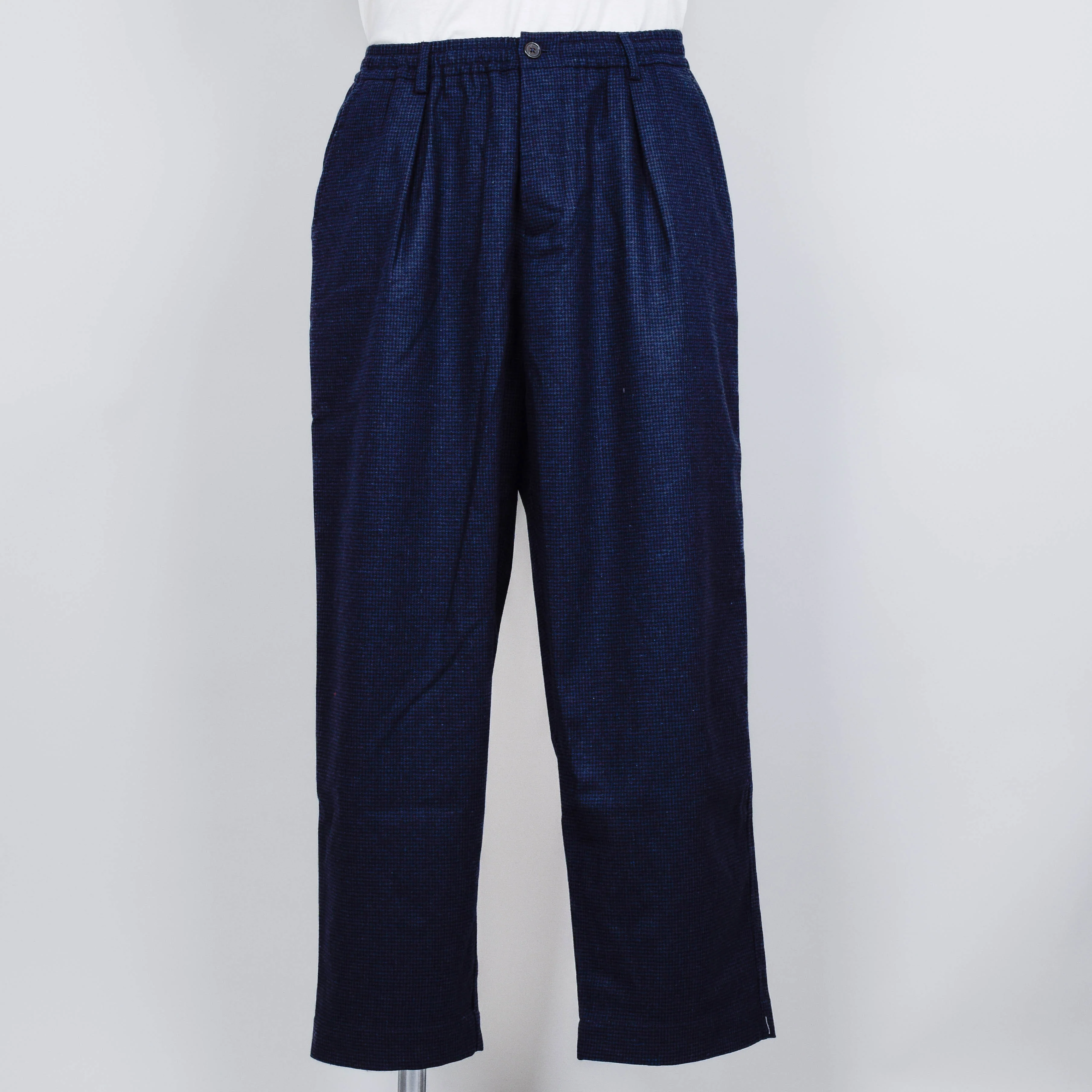 Universal Works Oxford Pant Brushed Bari - Navy