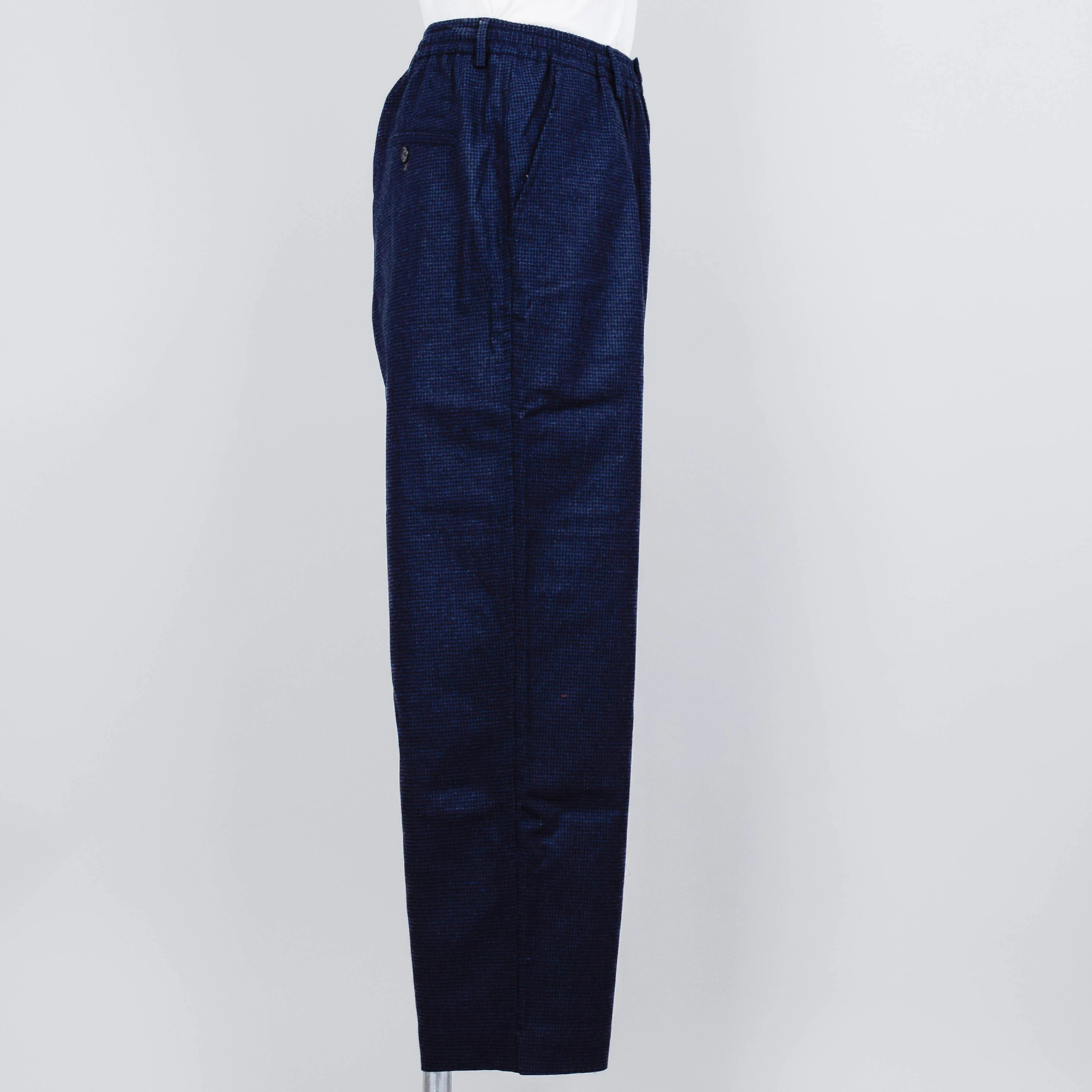 Universal Works Oxford Pant Brushed Bari - Navy - Image 2