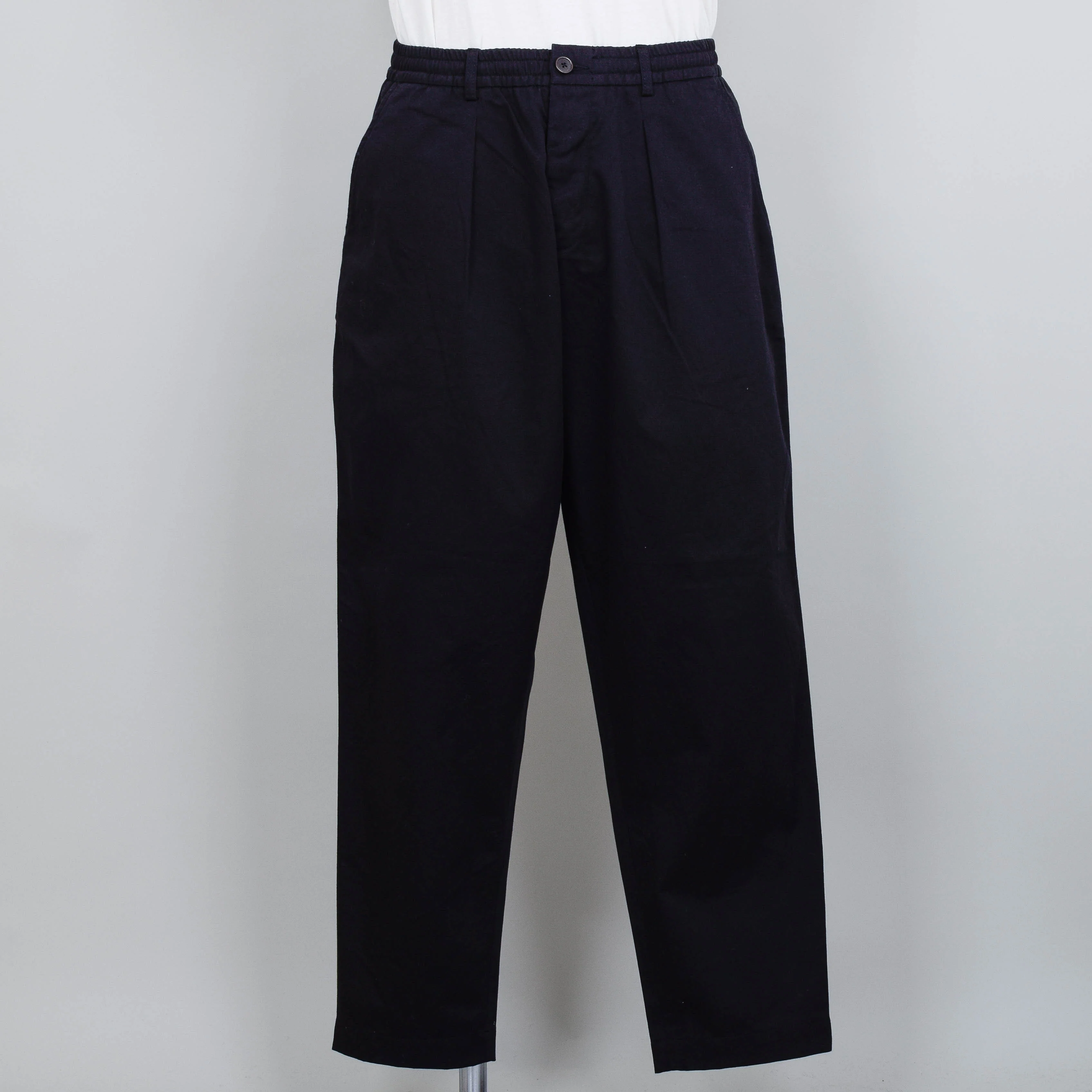 Universal Works Pleated Track Pant Twill - Black