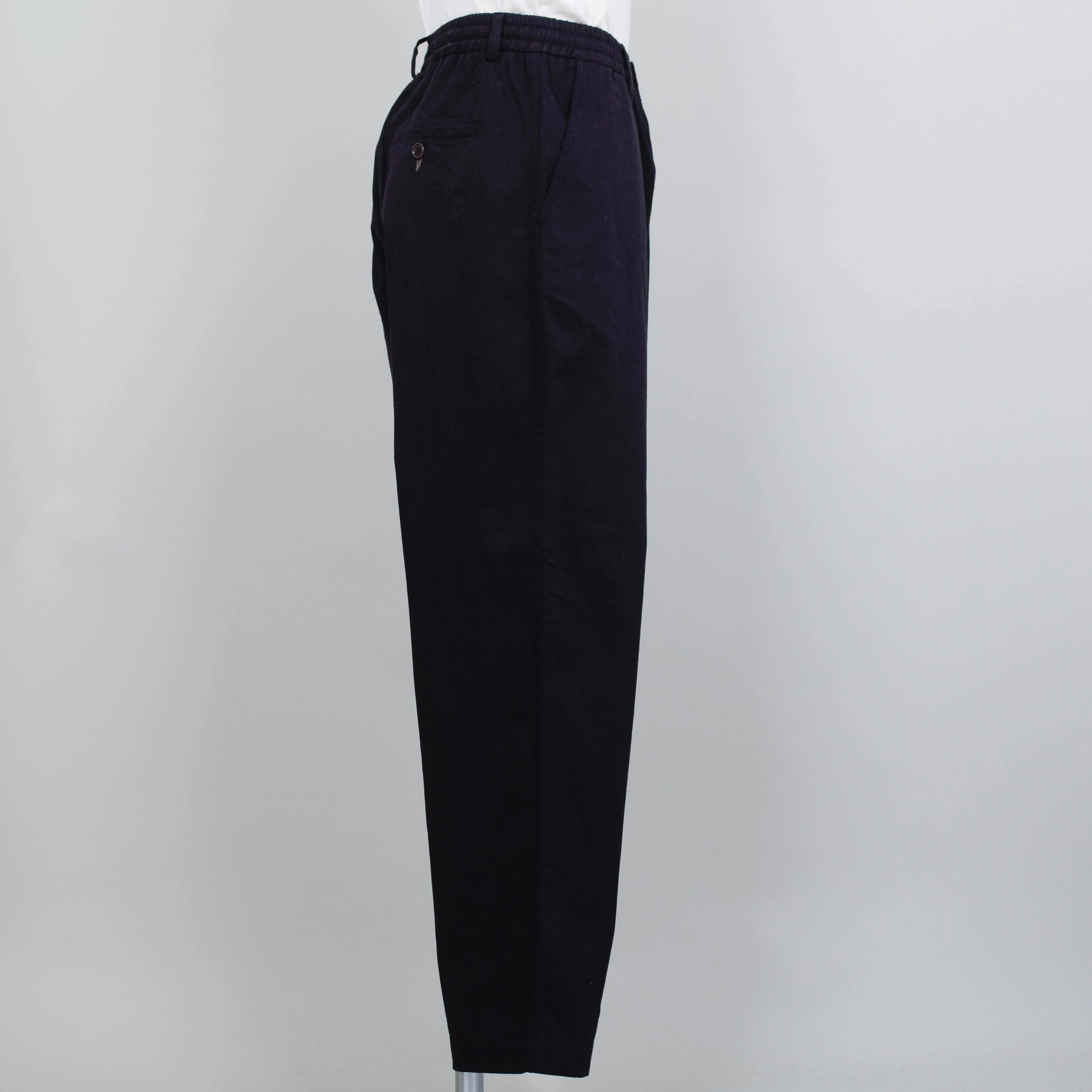 Universal Works Pleated Track Pant Twill - Black - Image 2