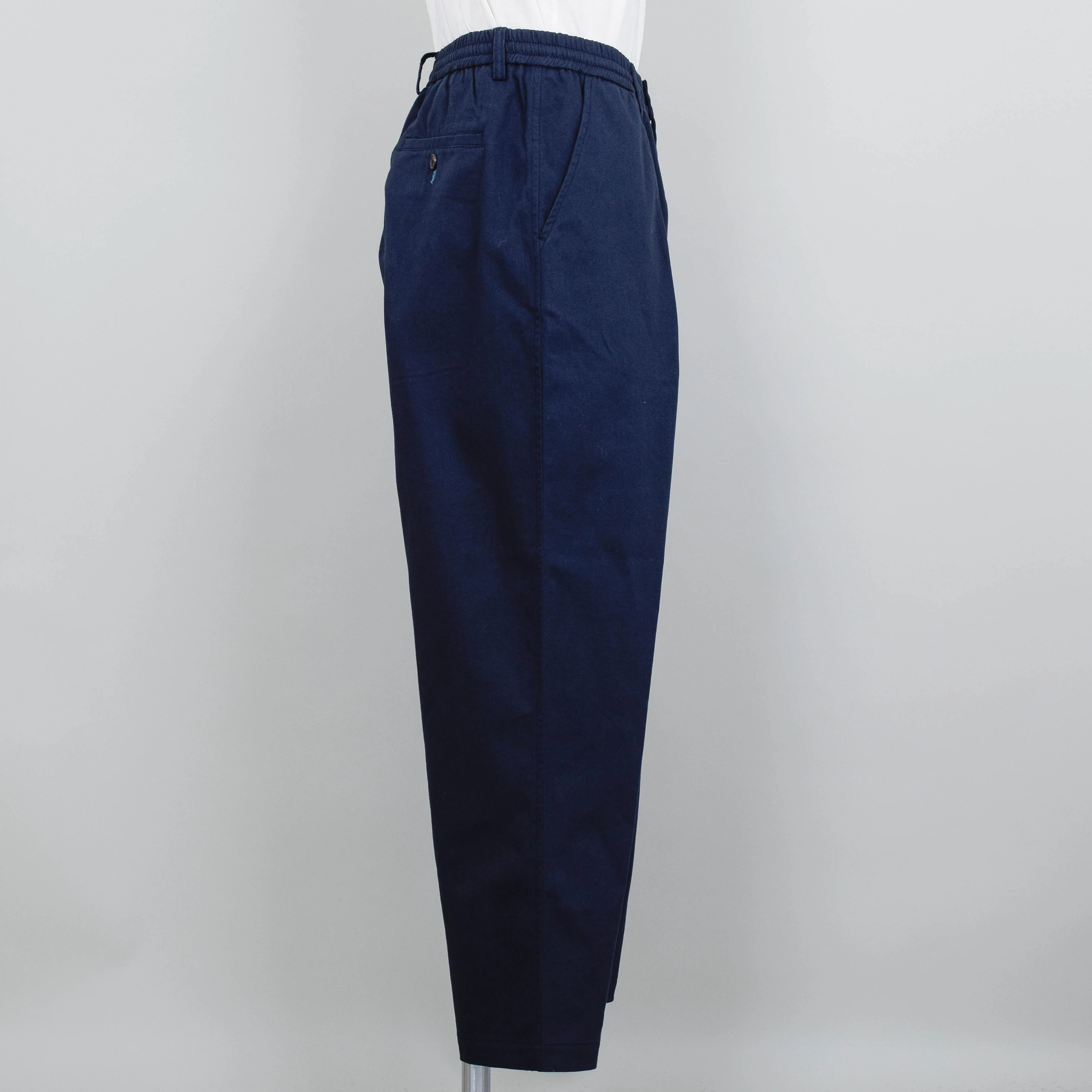 Universal Works Pleated Track Pant Twill - Navy - Image 2