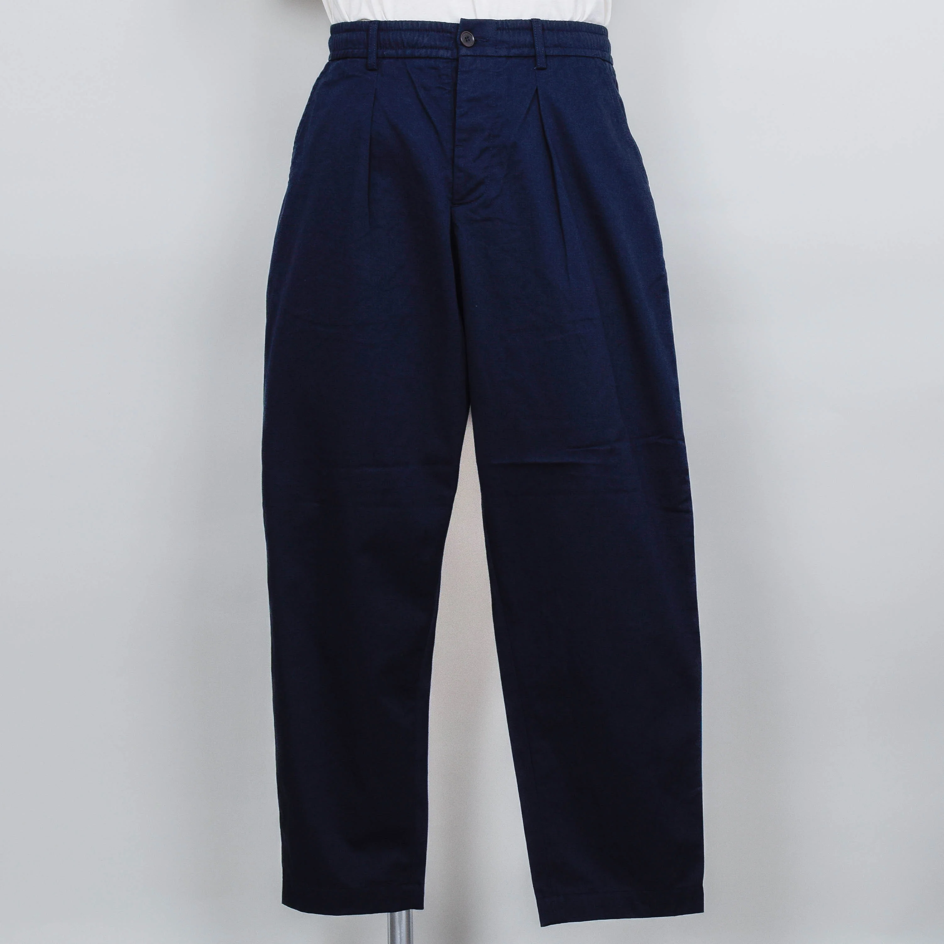 Universal Works Pleated Track Pant Twill - Navy