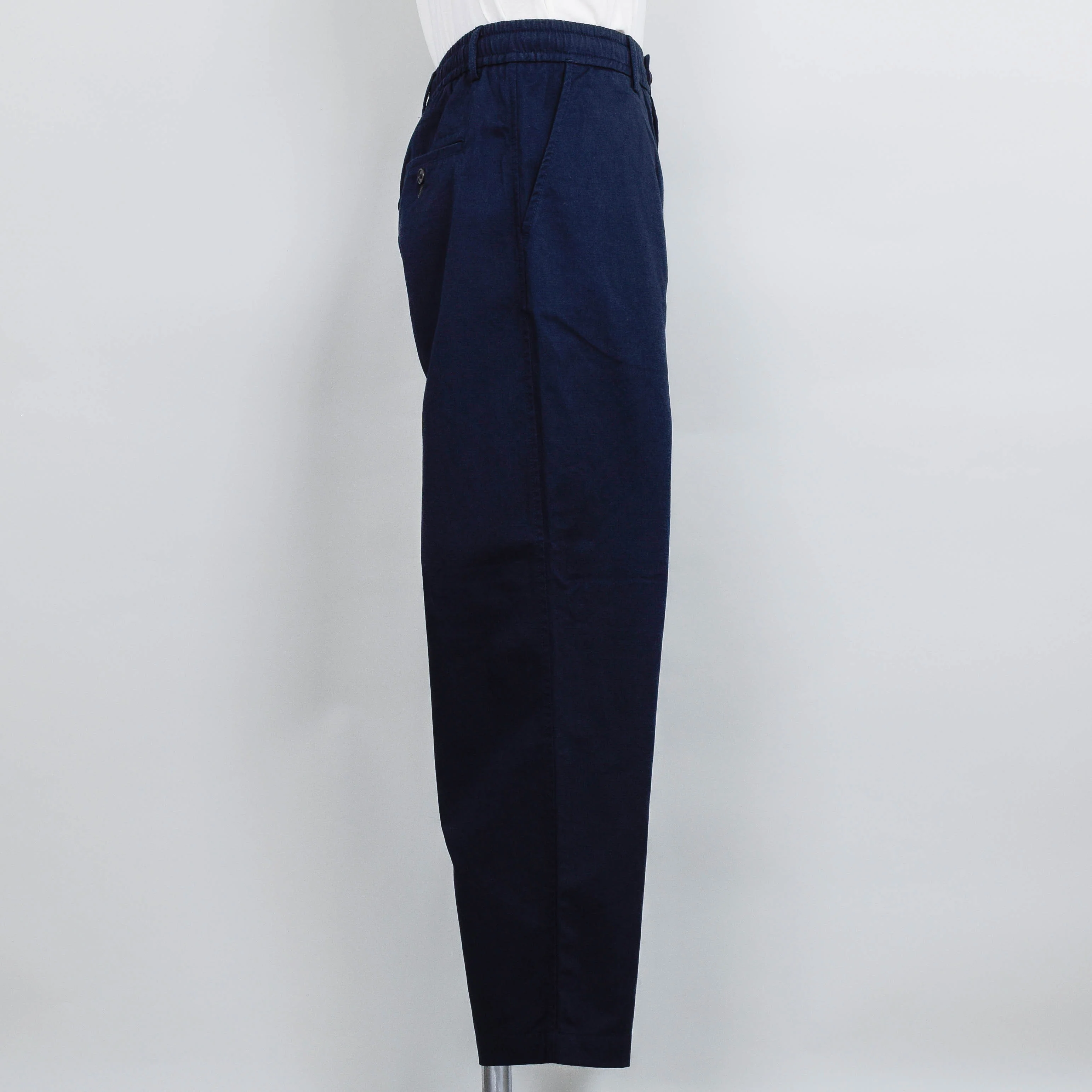 Universal Works Pleated Track Pant Twill - Navy - Image 2