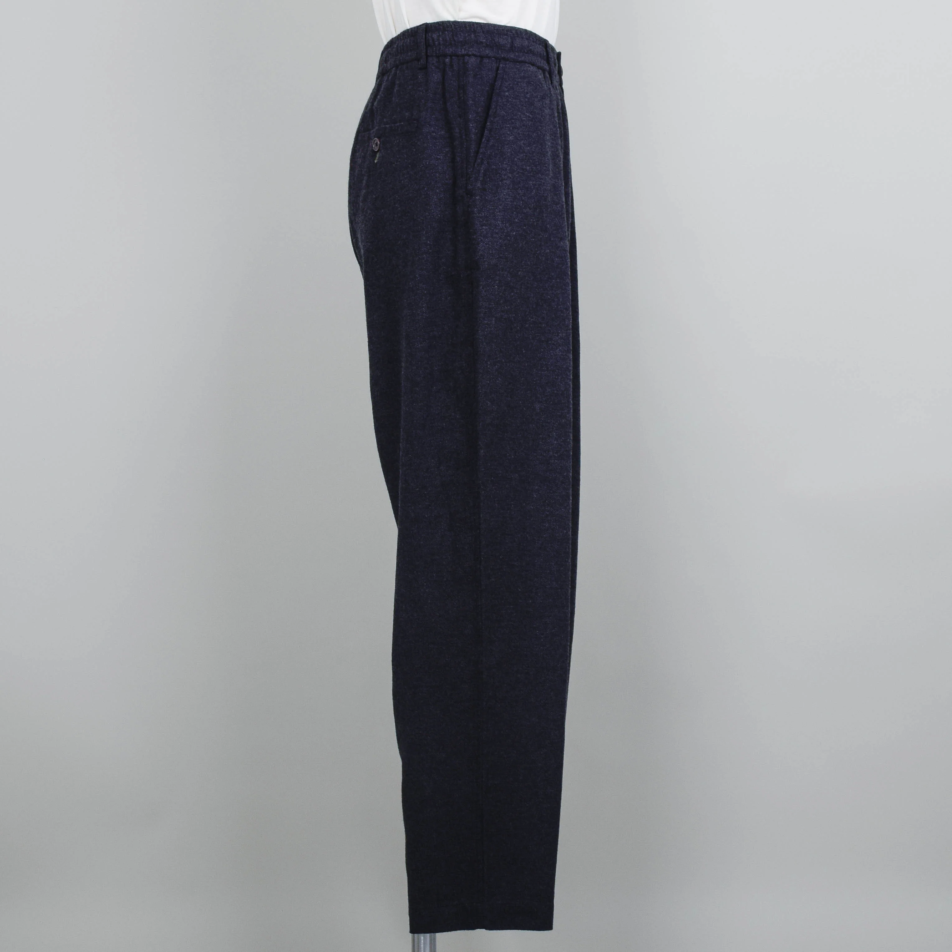 Universal Works Pleated Track Pant Veta Upcycled Cotton - Charcoal - Image 2