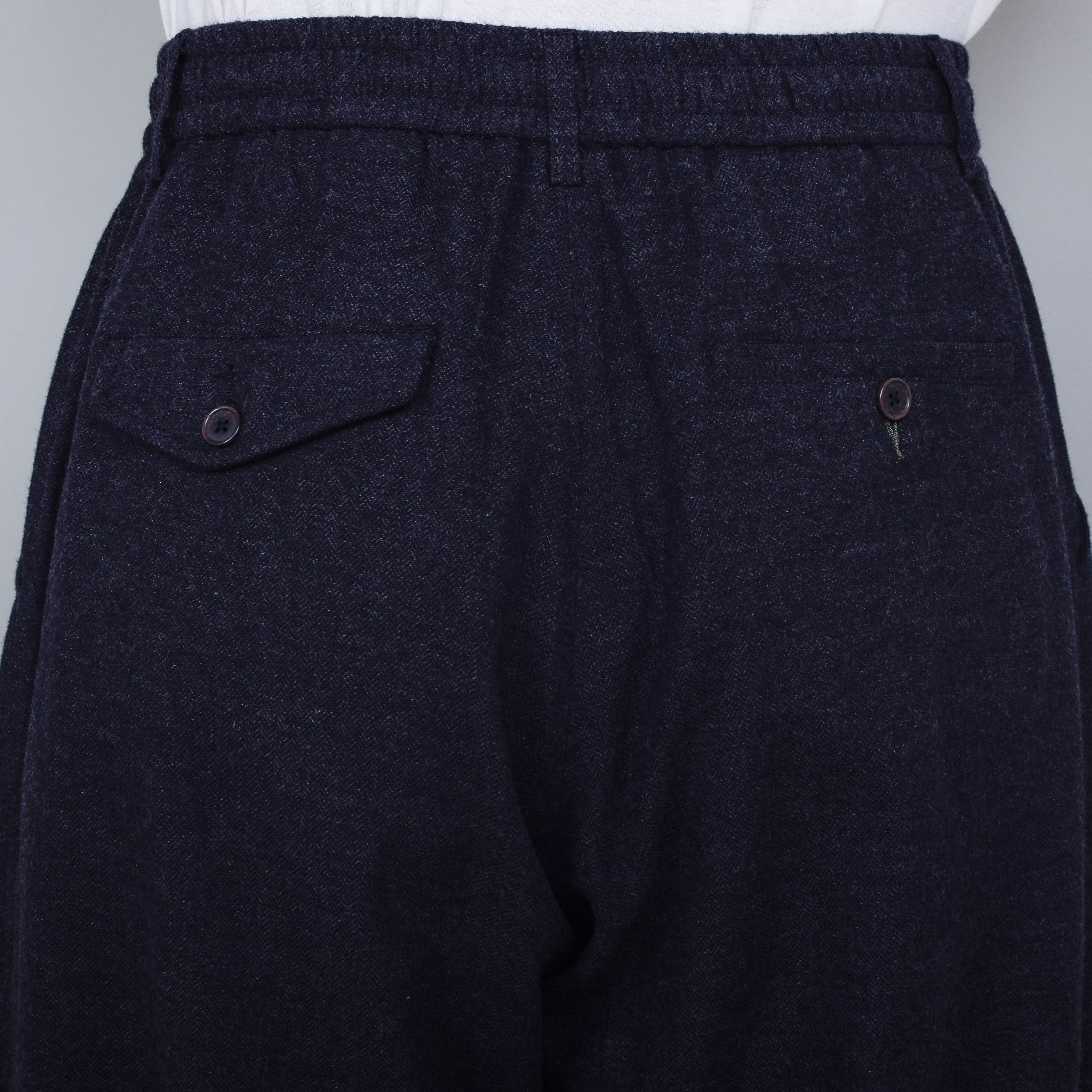 Universal Works Pleated Track Pant Veta Upcycled Cotton - Charcoal - Image 3
