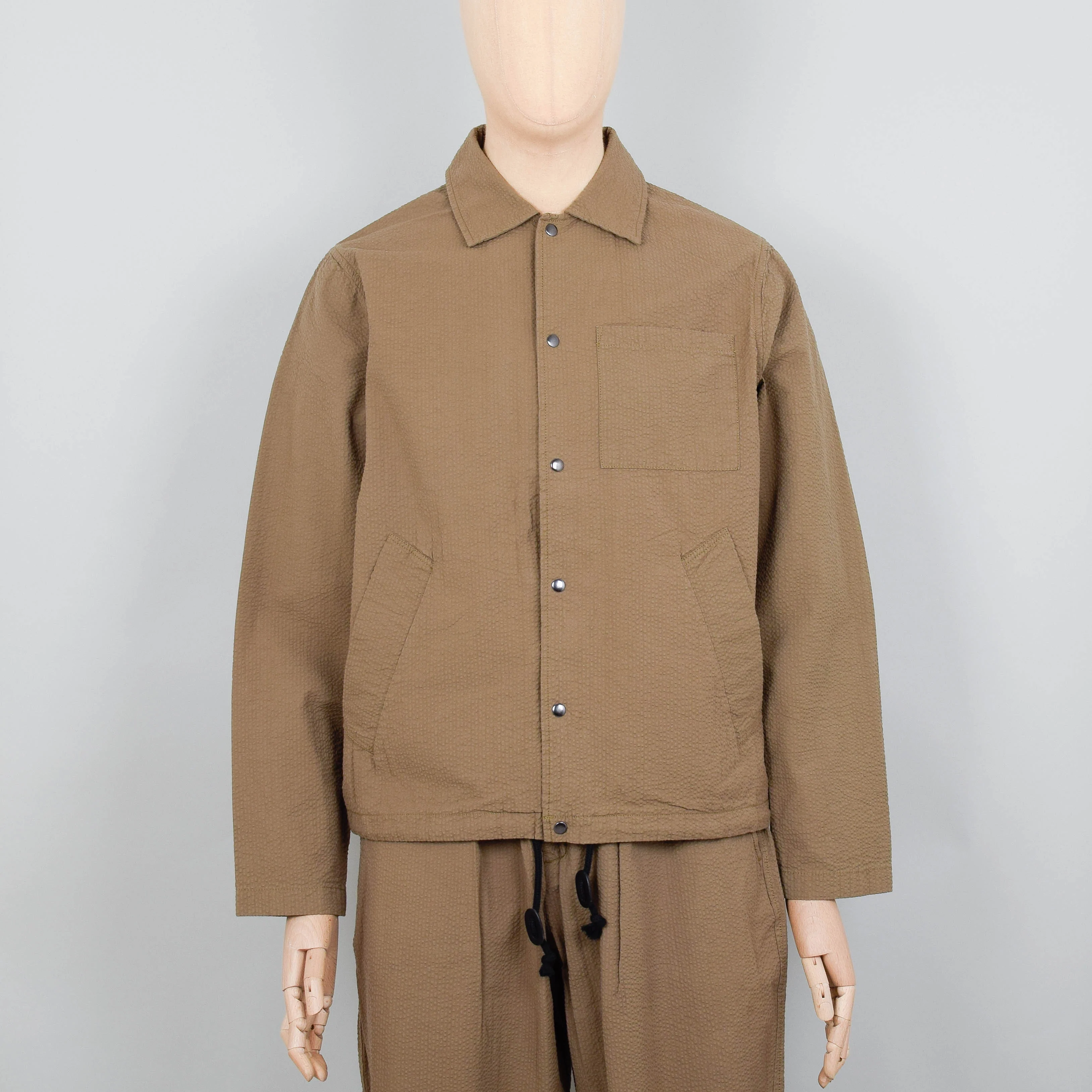 Universal Works Porto Jacket Seersucker - Olive