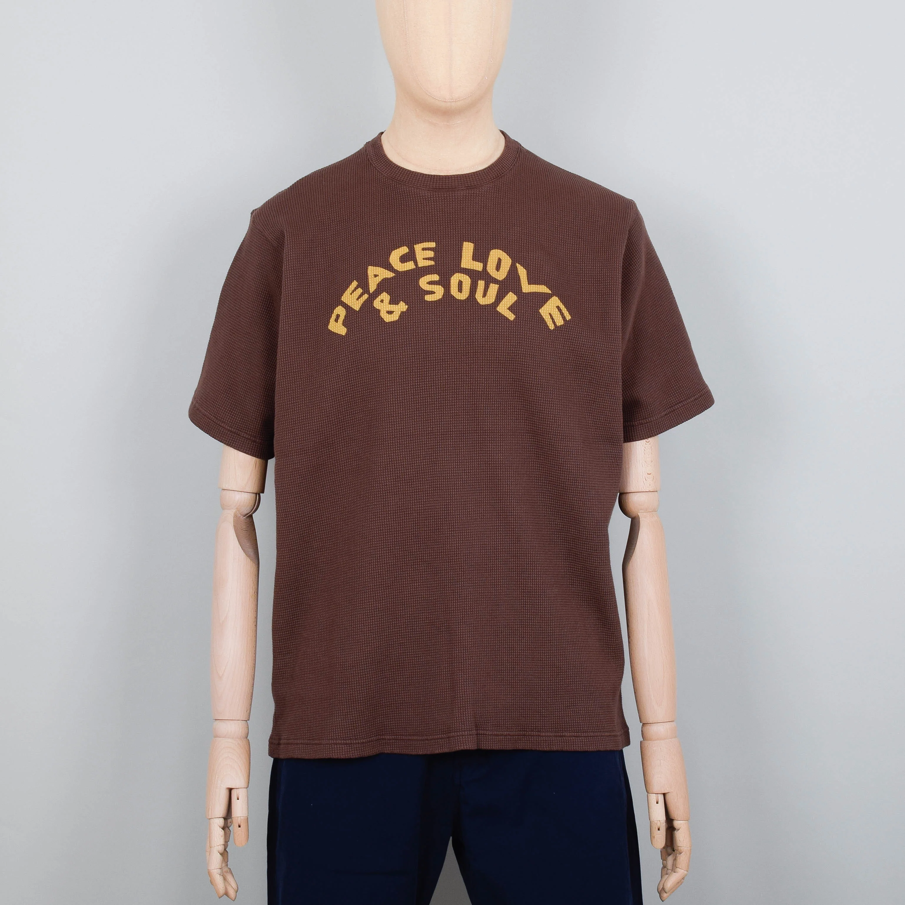 Universal Works Print Tee - Brown