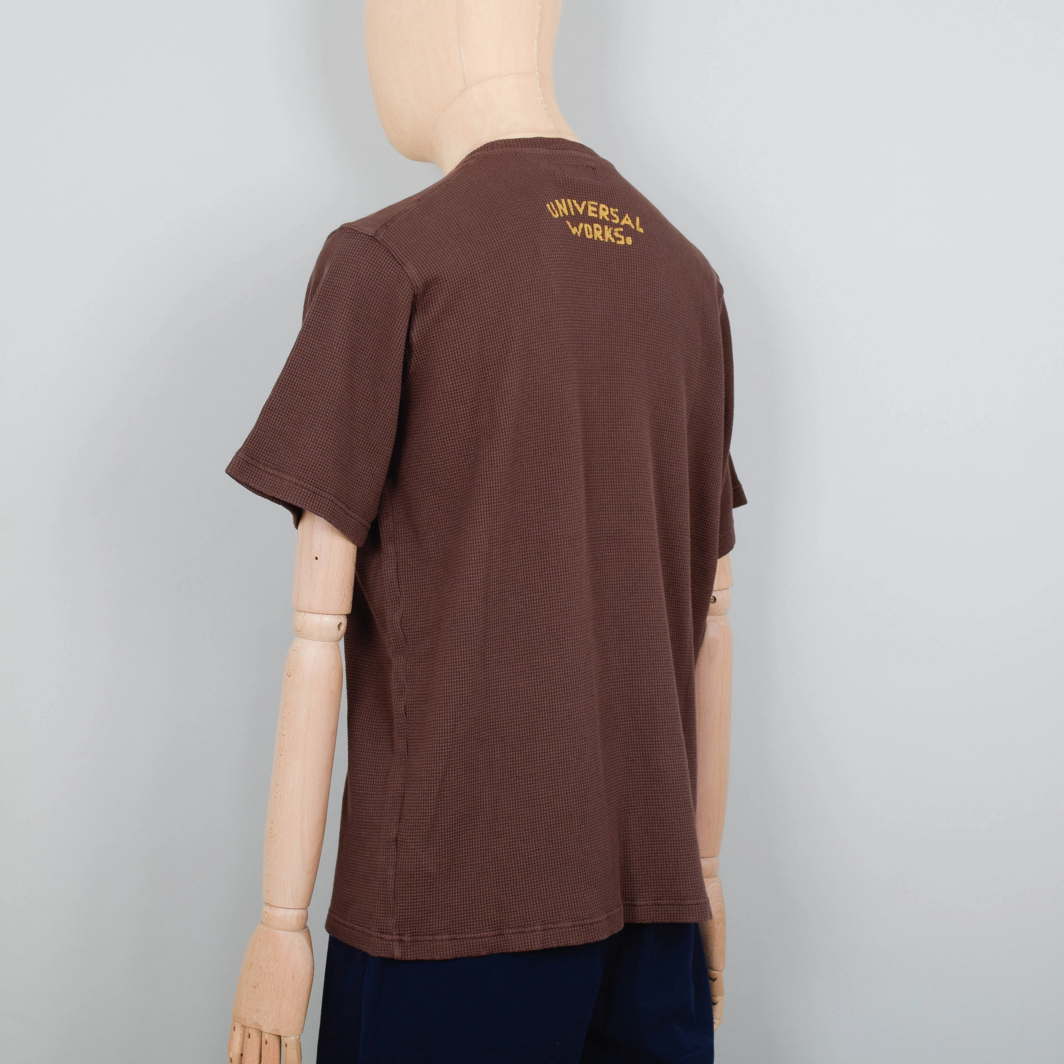 Universal Works Print Tee - Brown - Image 3