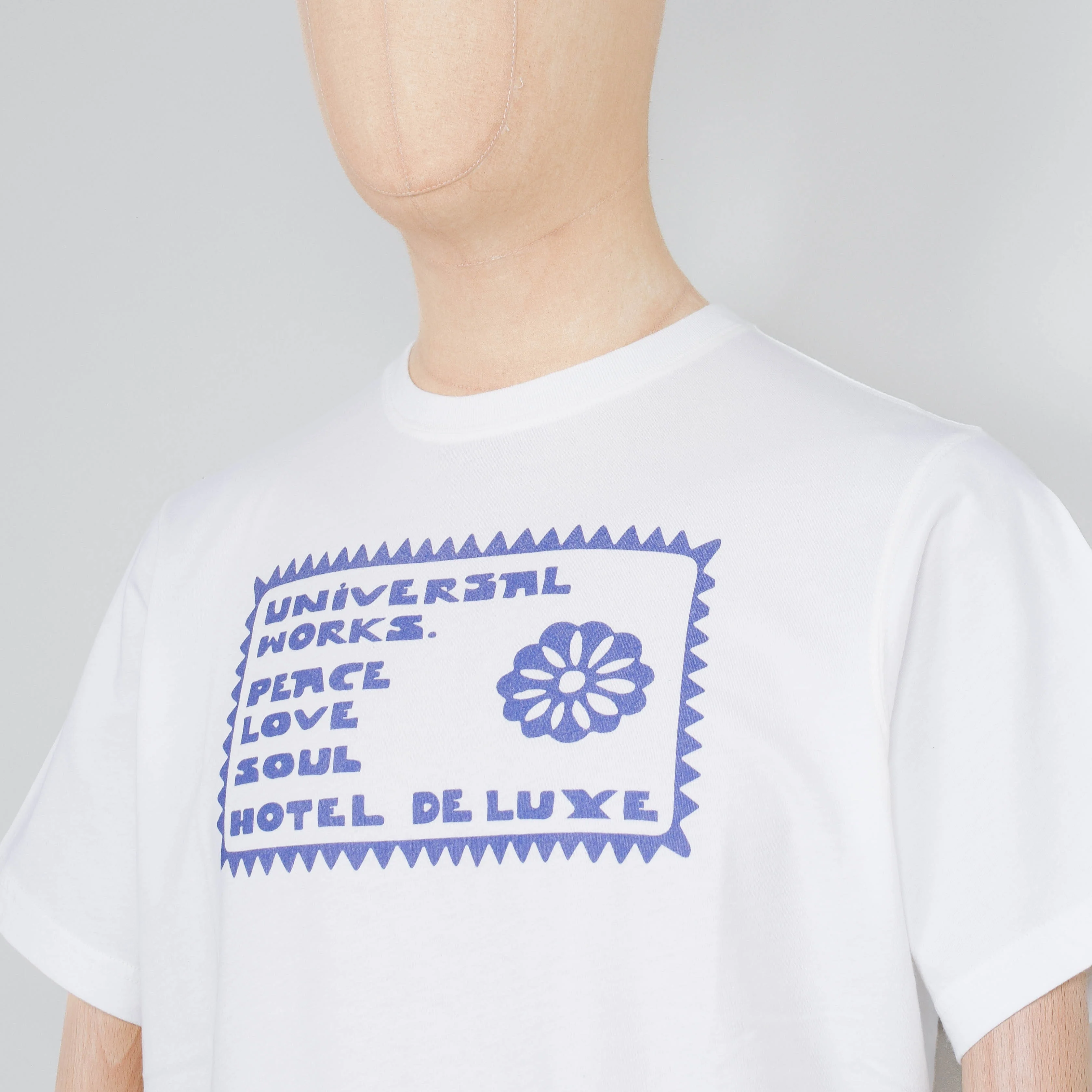 Universal Works Print Tee Single Jersey Mexico - Ecru / Yellow - Image 3