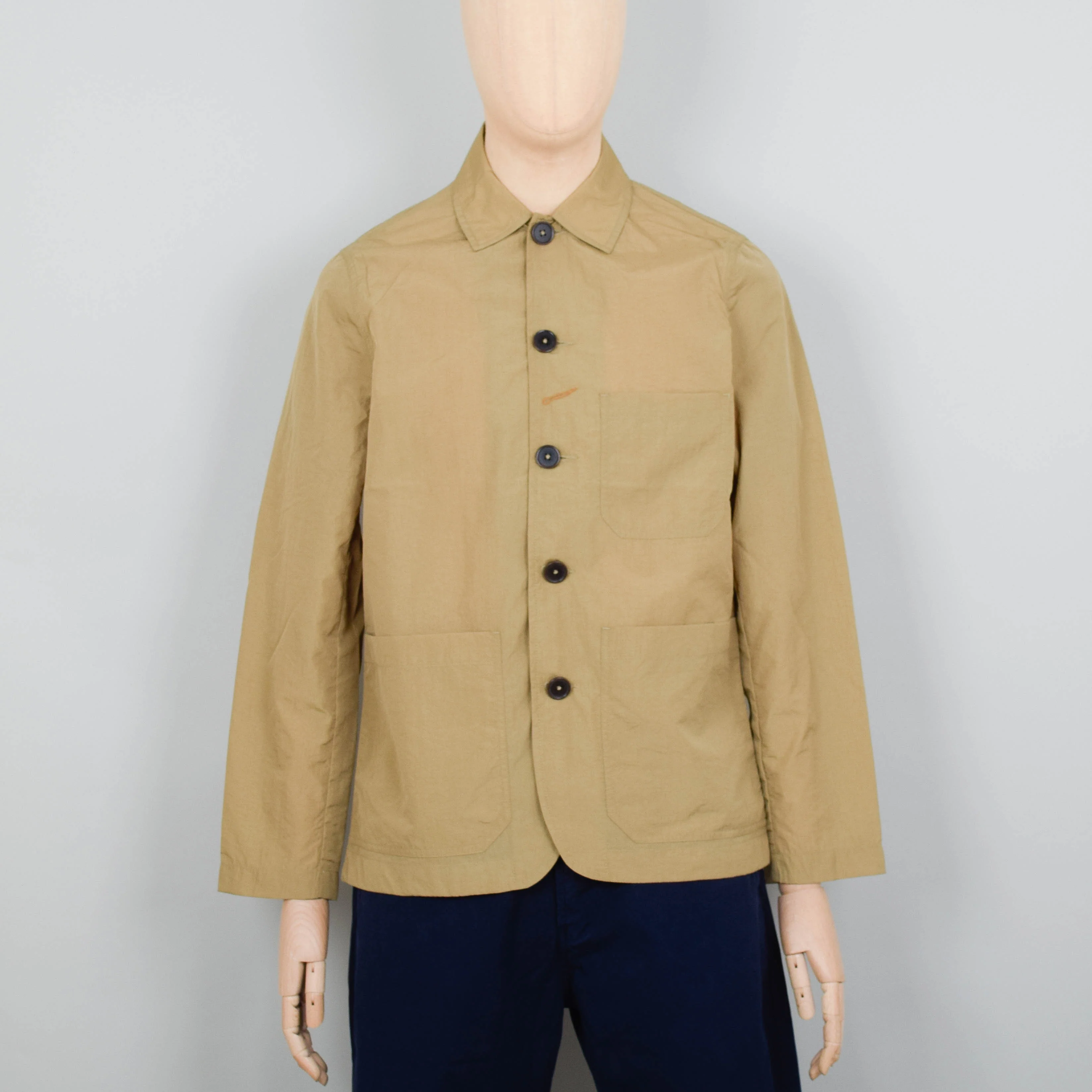 Universal Works Recycled Nylon Tech Bakers Chore Jacket - Sand