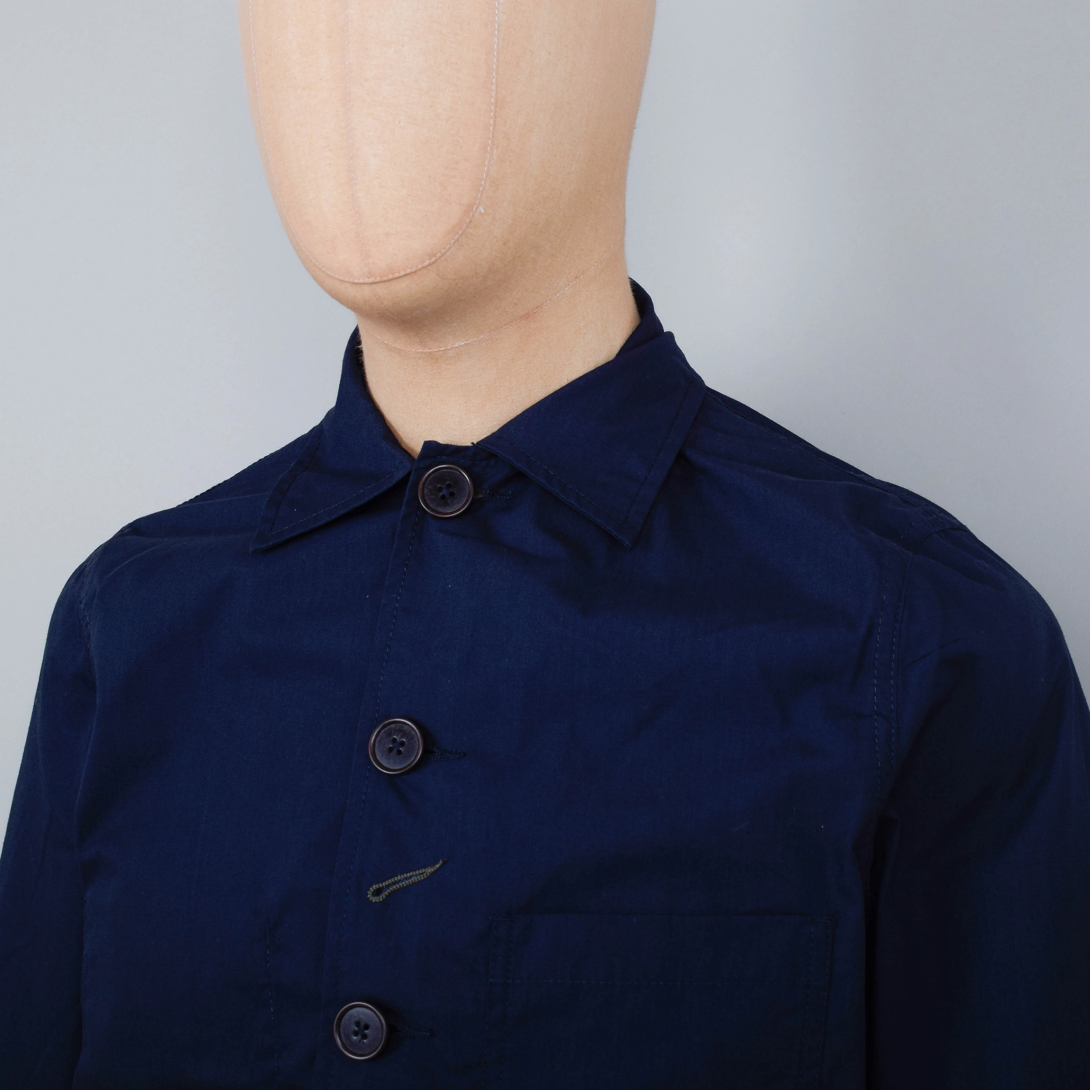 Universal Works Recycled Poly Tech Bakers Chore Jacket - Navy - Image 2