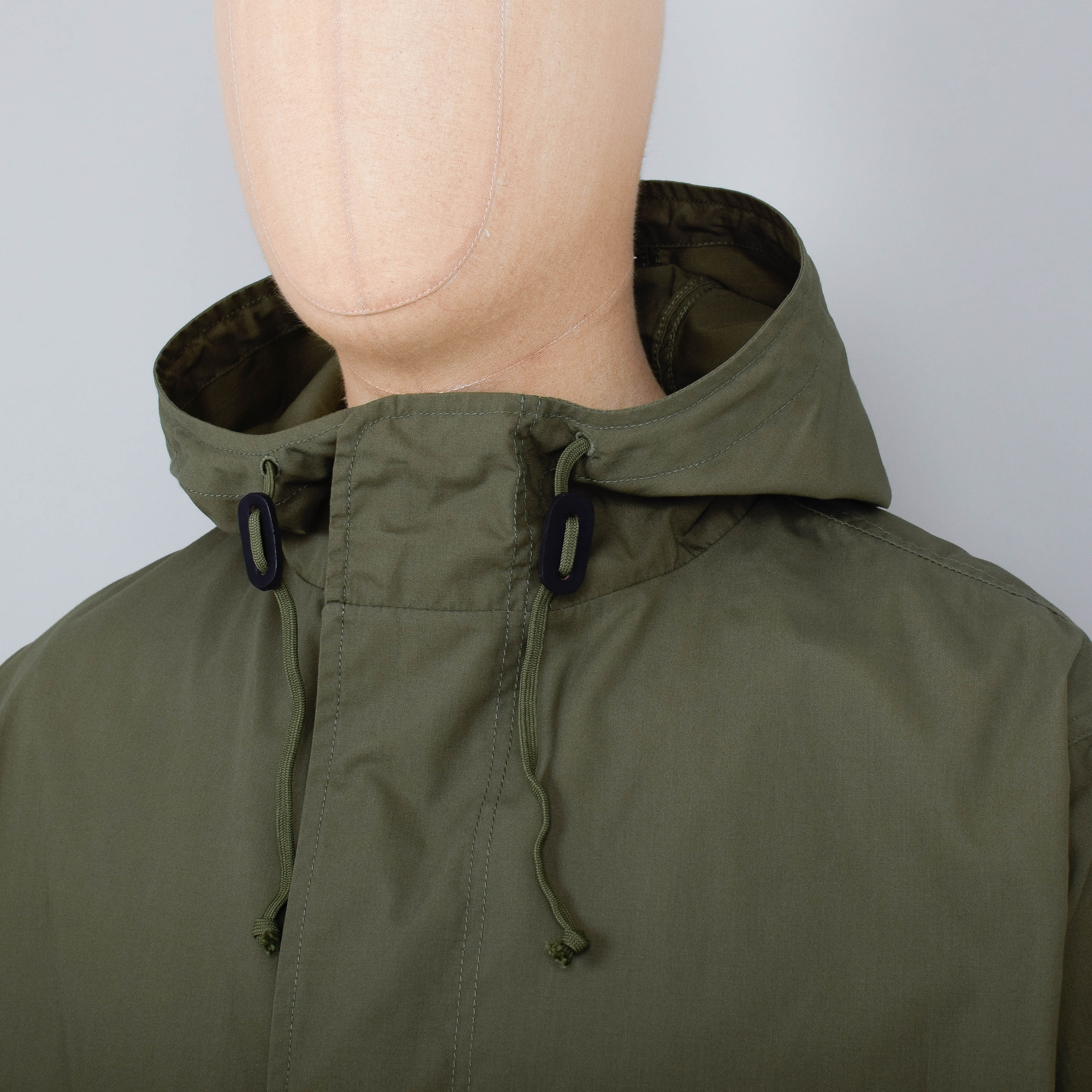 Universal Works Recycled Poly Tech Beach Parka - Olive / Sand - Image 2