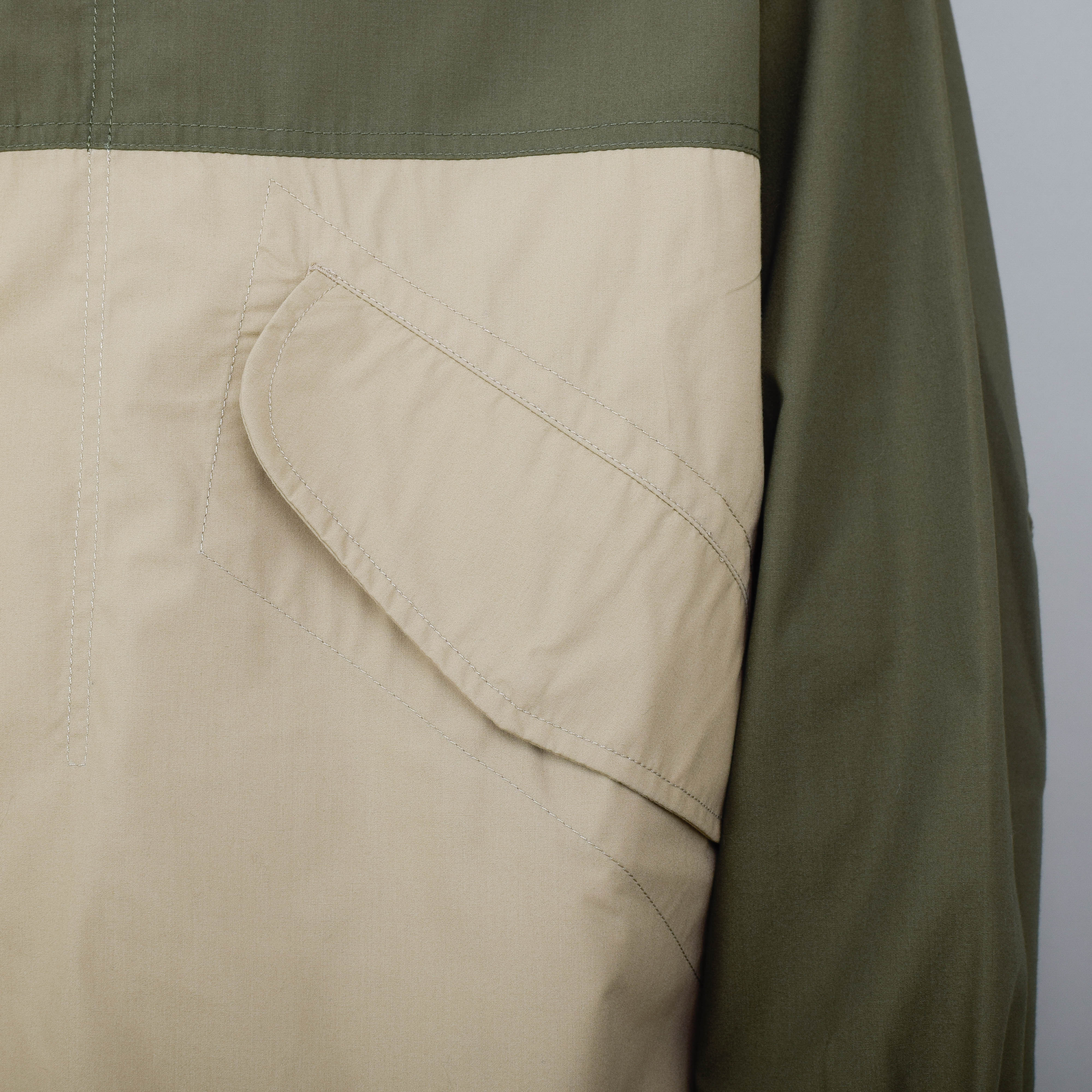 Universal Works Recycled Poly Tech Beach Parka - Olive / Sand - Image 3