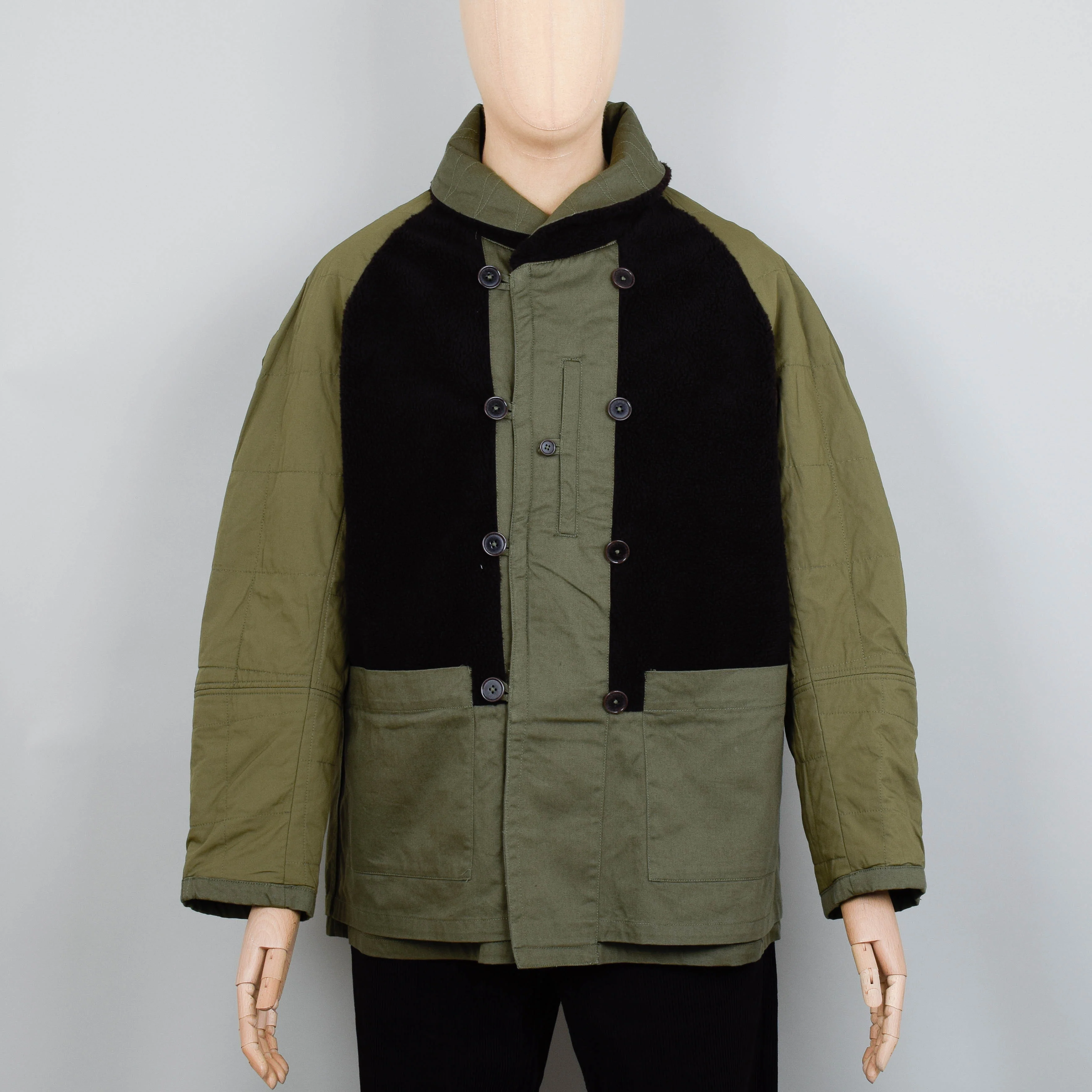Universal Works Reversible Mackinaw Jacket - Light Olive