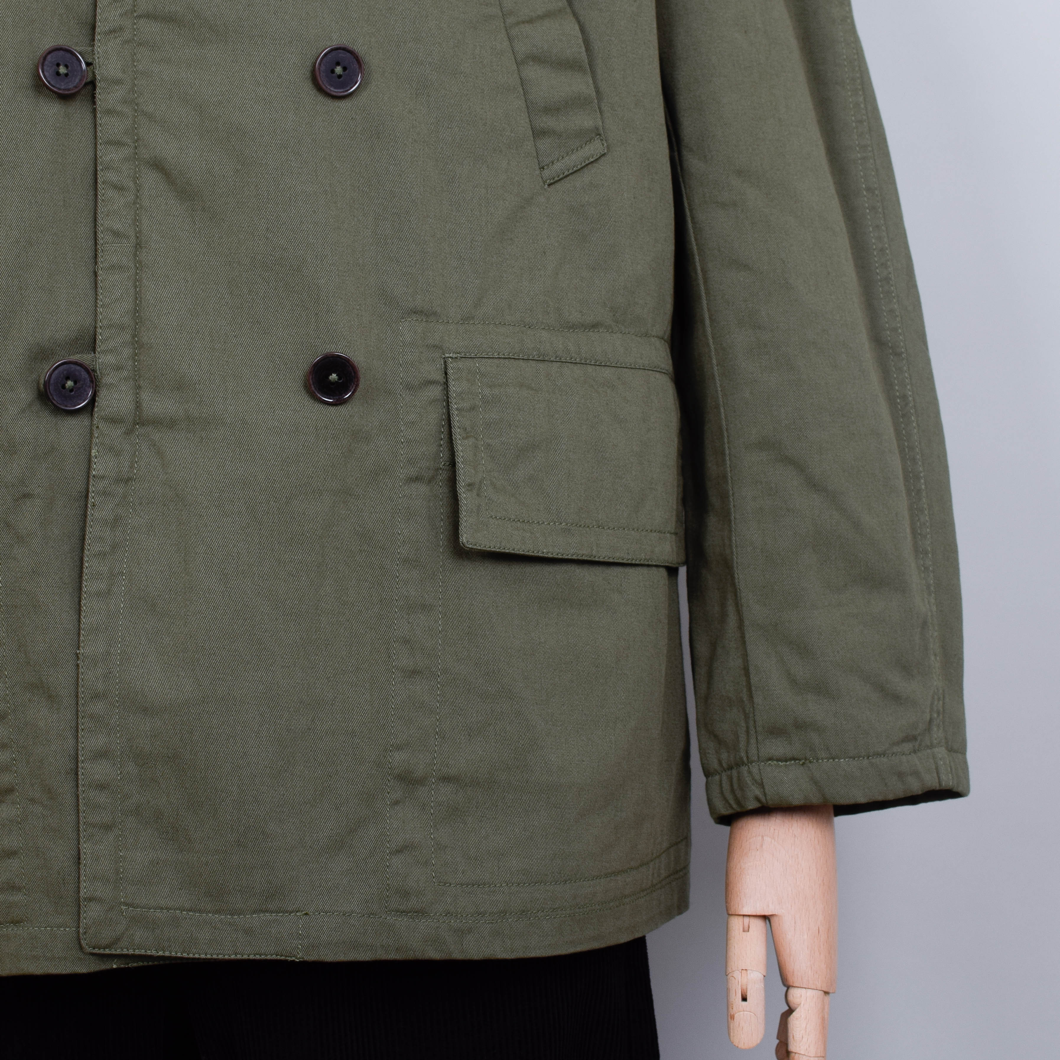 Universal Works Reversible Mackinaw Jacket - Light Olive - Image 7