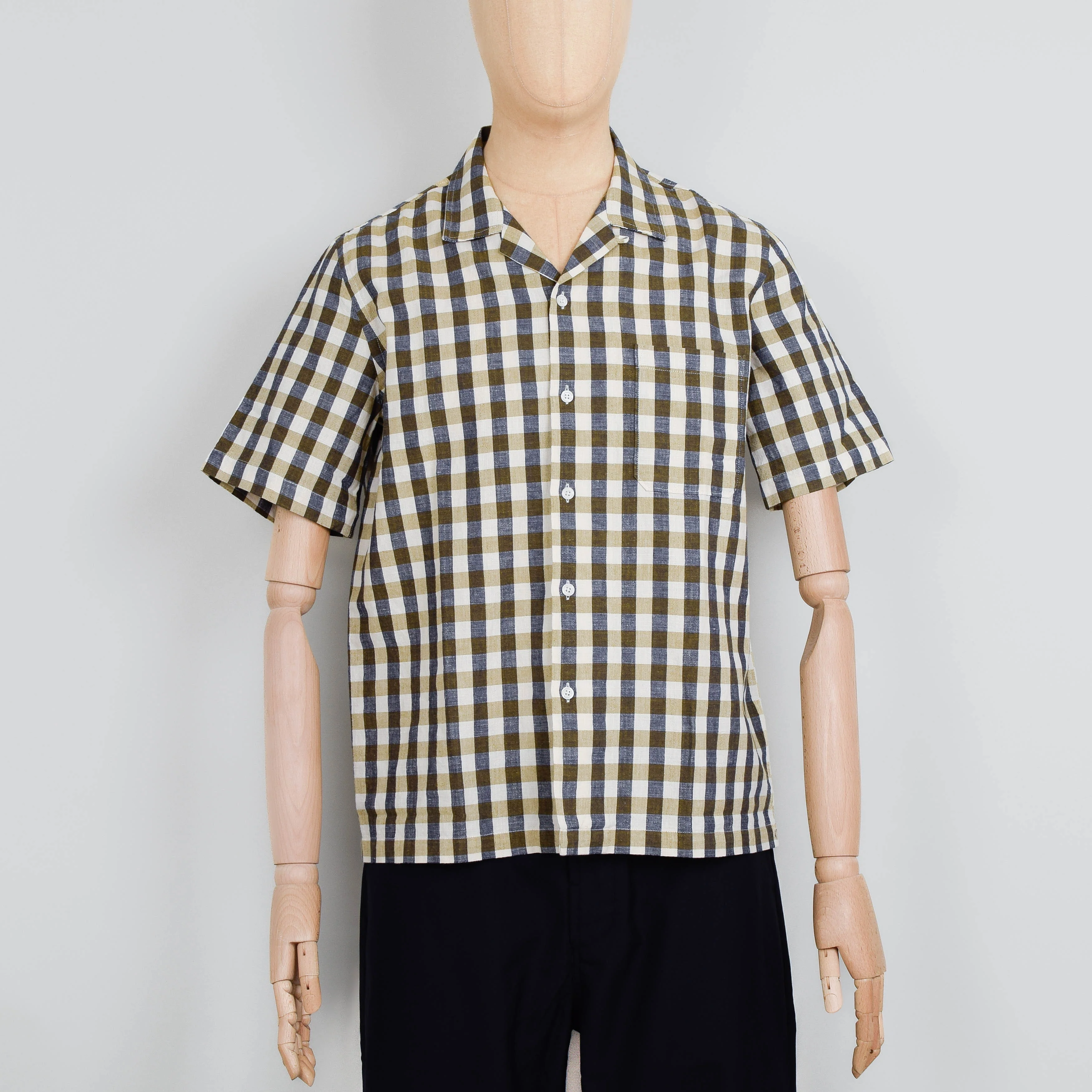 Universal Works Road Shirt Aberdeen Lincot - Olive