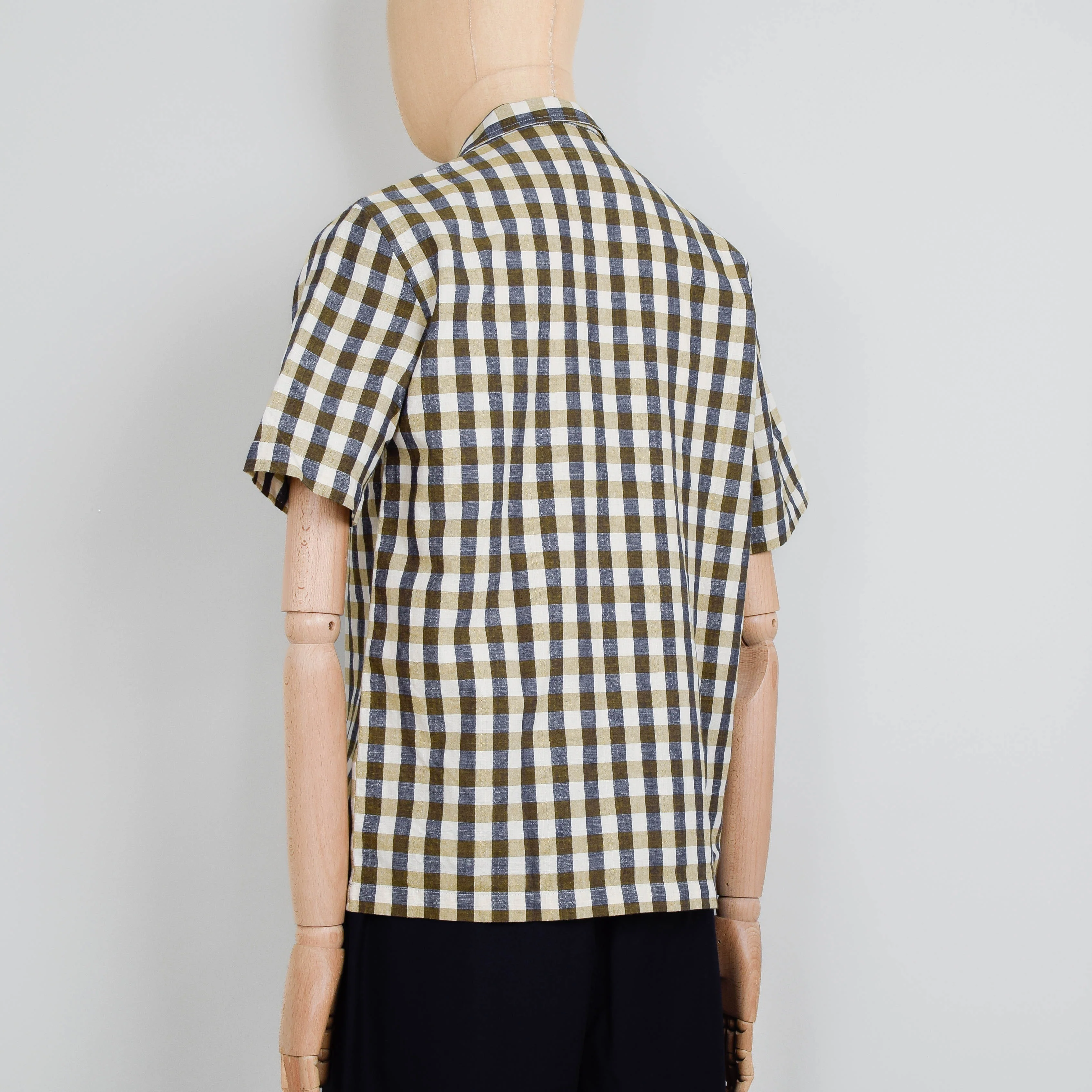 Universal Works Road Shirt Aberdeen Lincot - Olive - Image 3