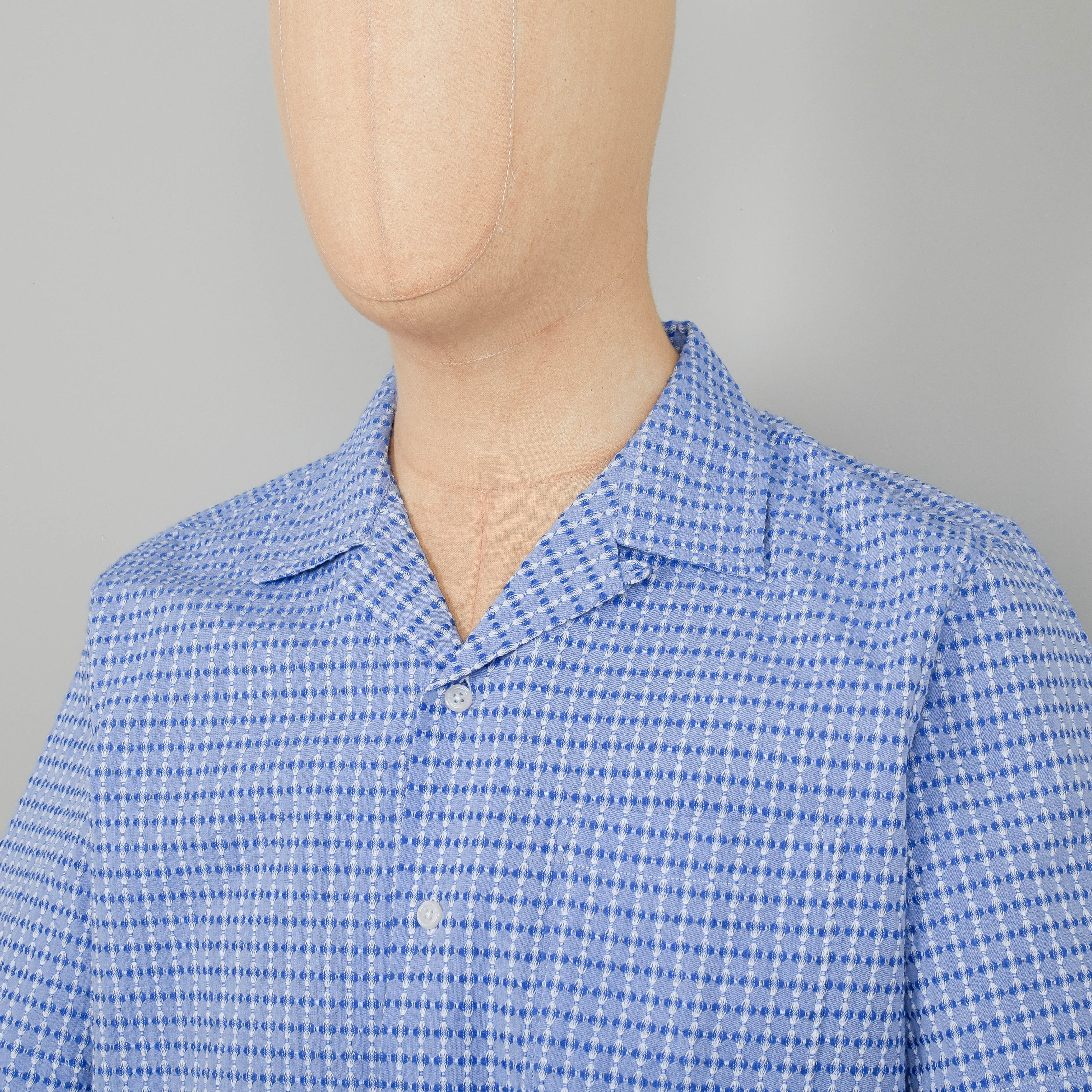 Universal Works Road Shirt Cotton - Blue - Image 2