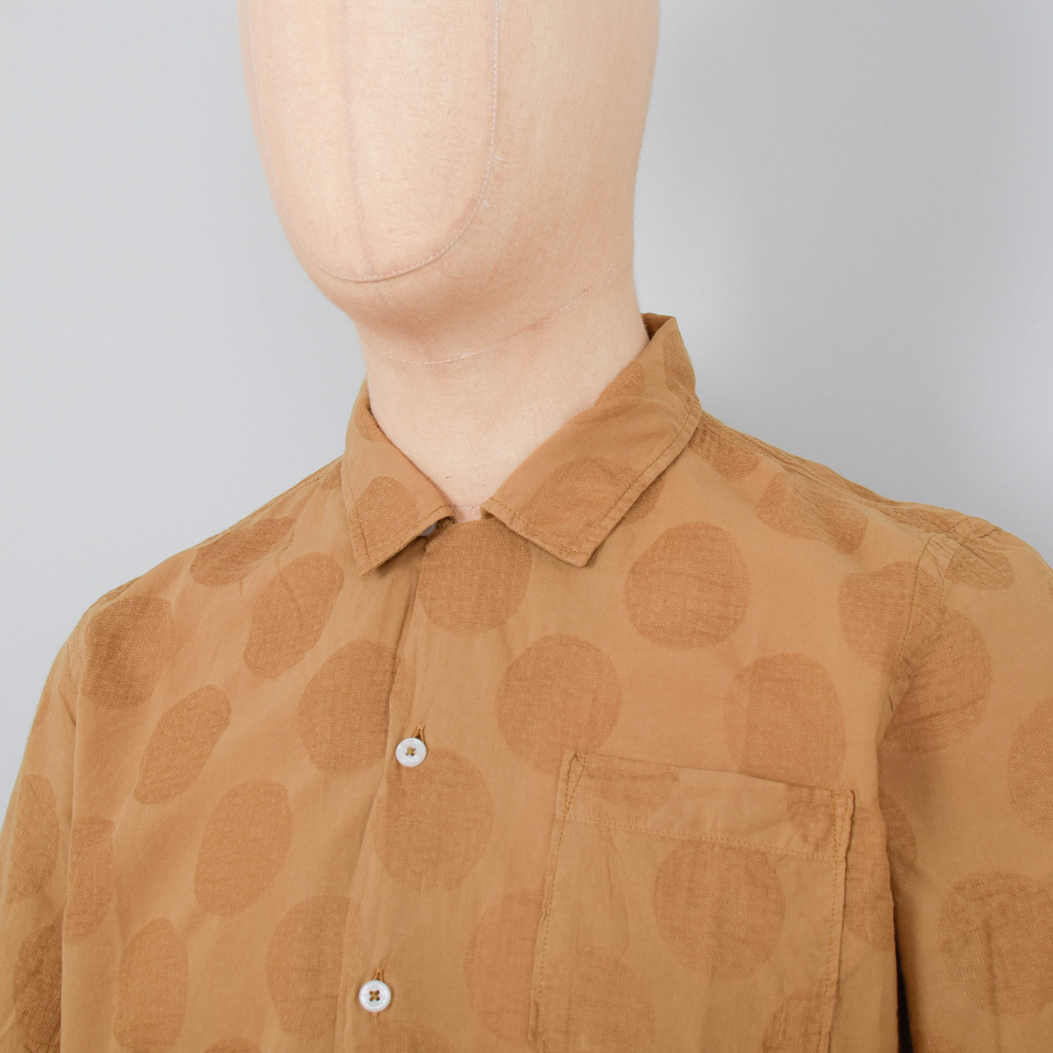 Universal Works Road Shirt Dot Cotton - Cumin - Image 2