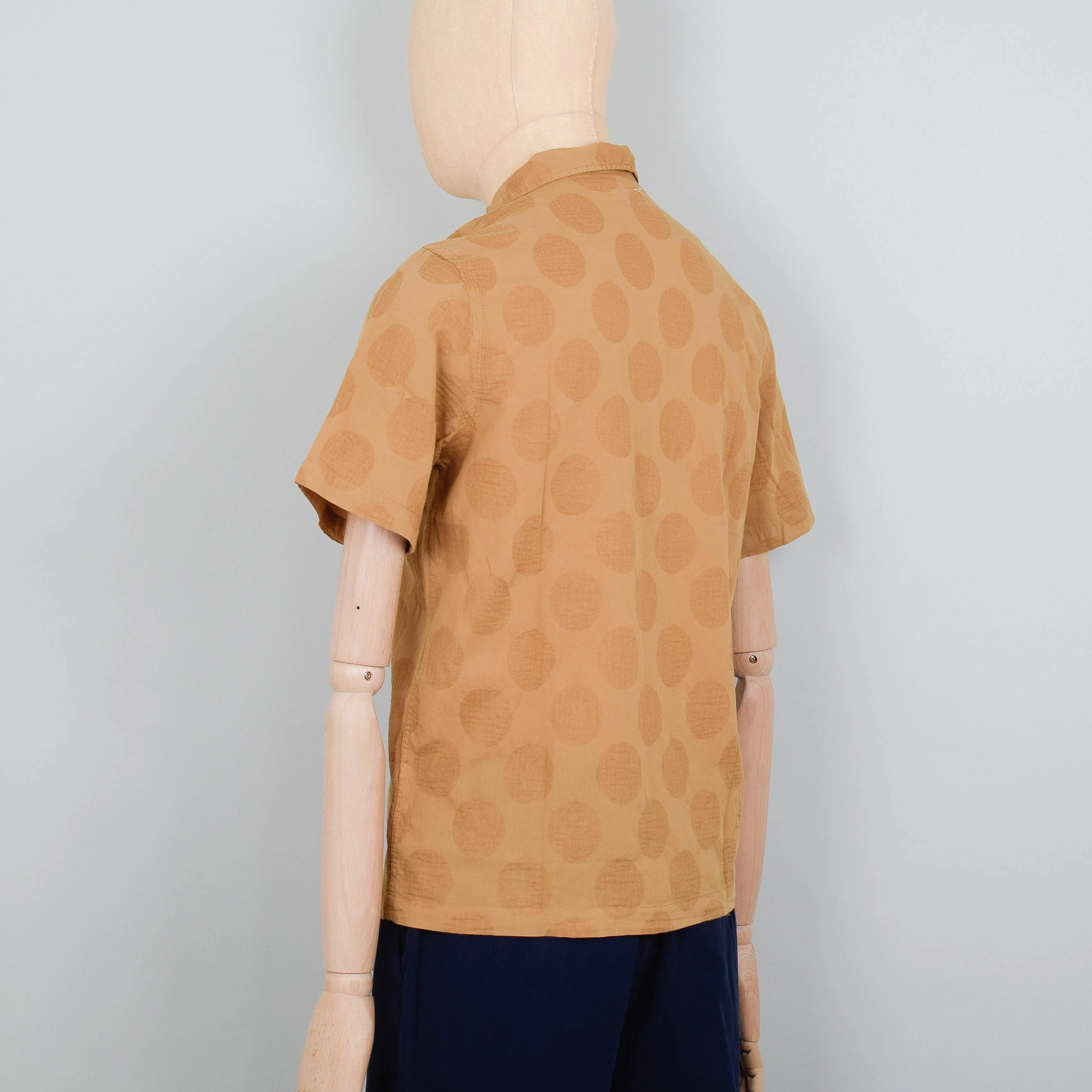 Universal Works Road Shirt Dot Cotton - Cumin - Image 3