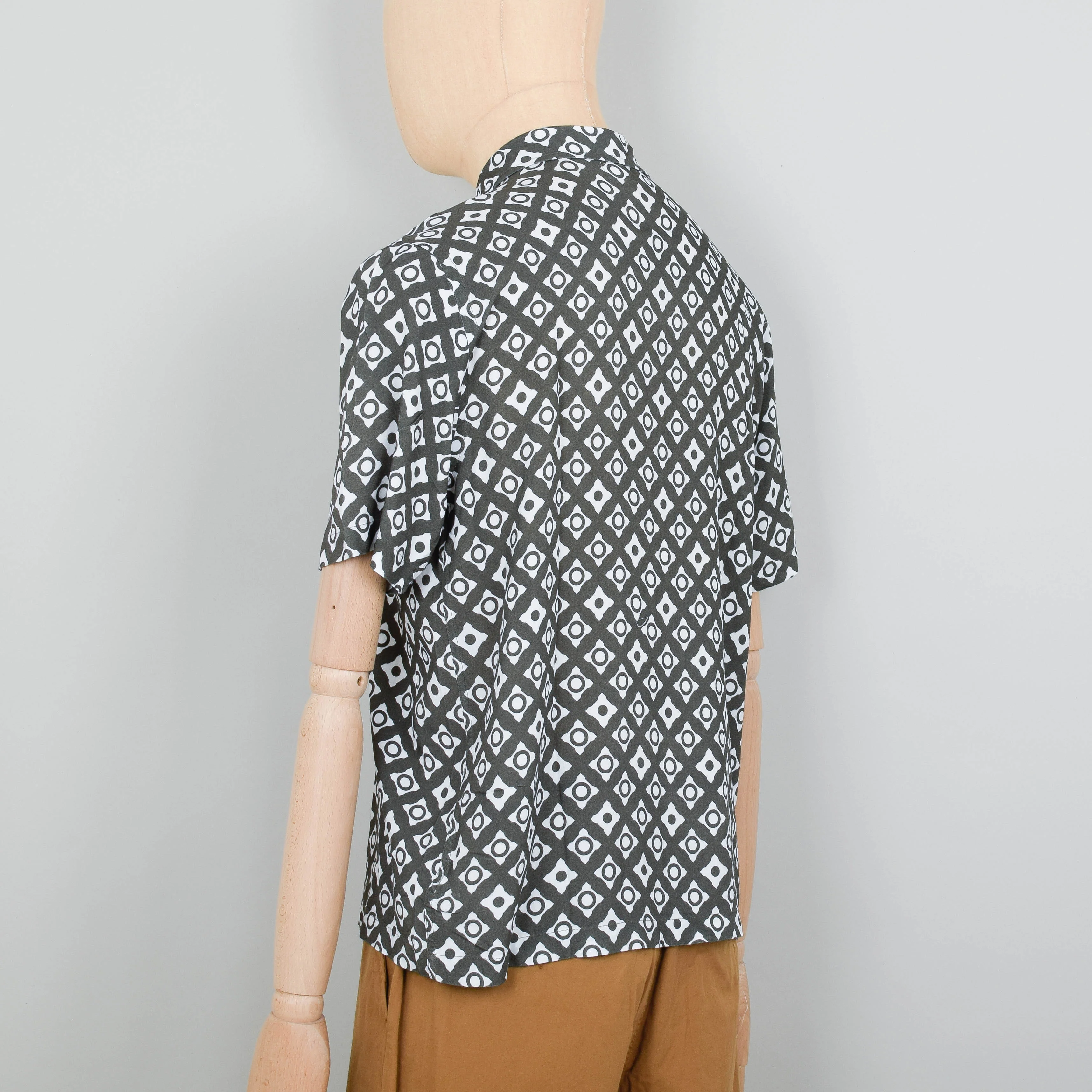 Universal Works Road Shirt Saturday Viscose - Olive - Image 3