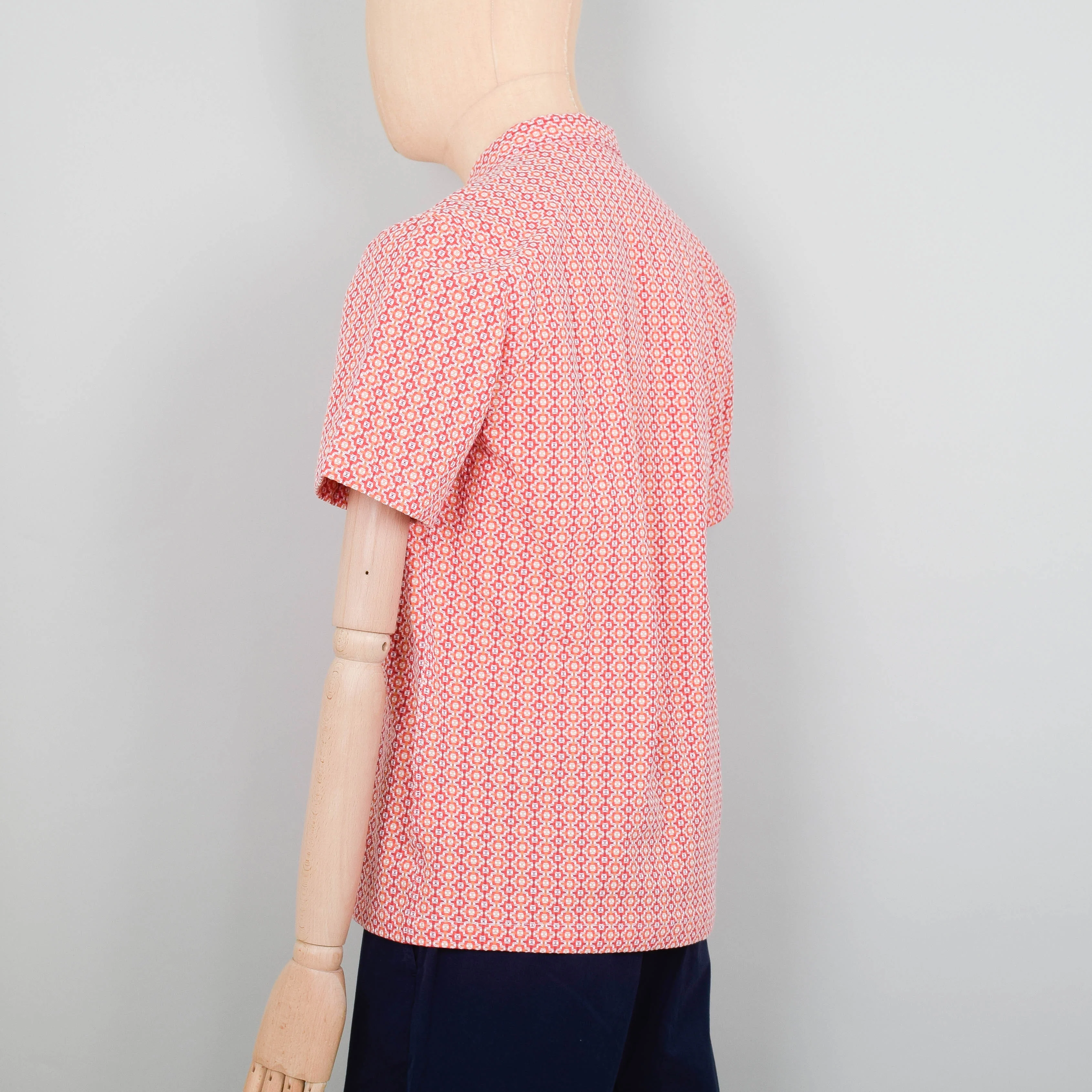 Universal Works Road Shirt Summer Check - Orange - Image 3