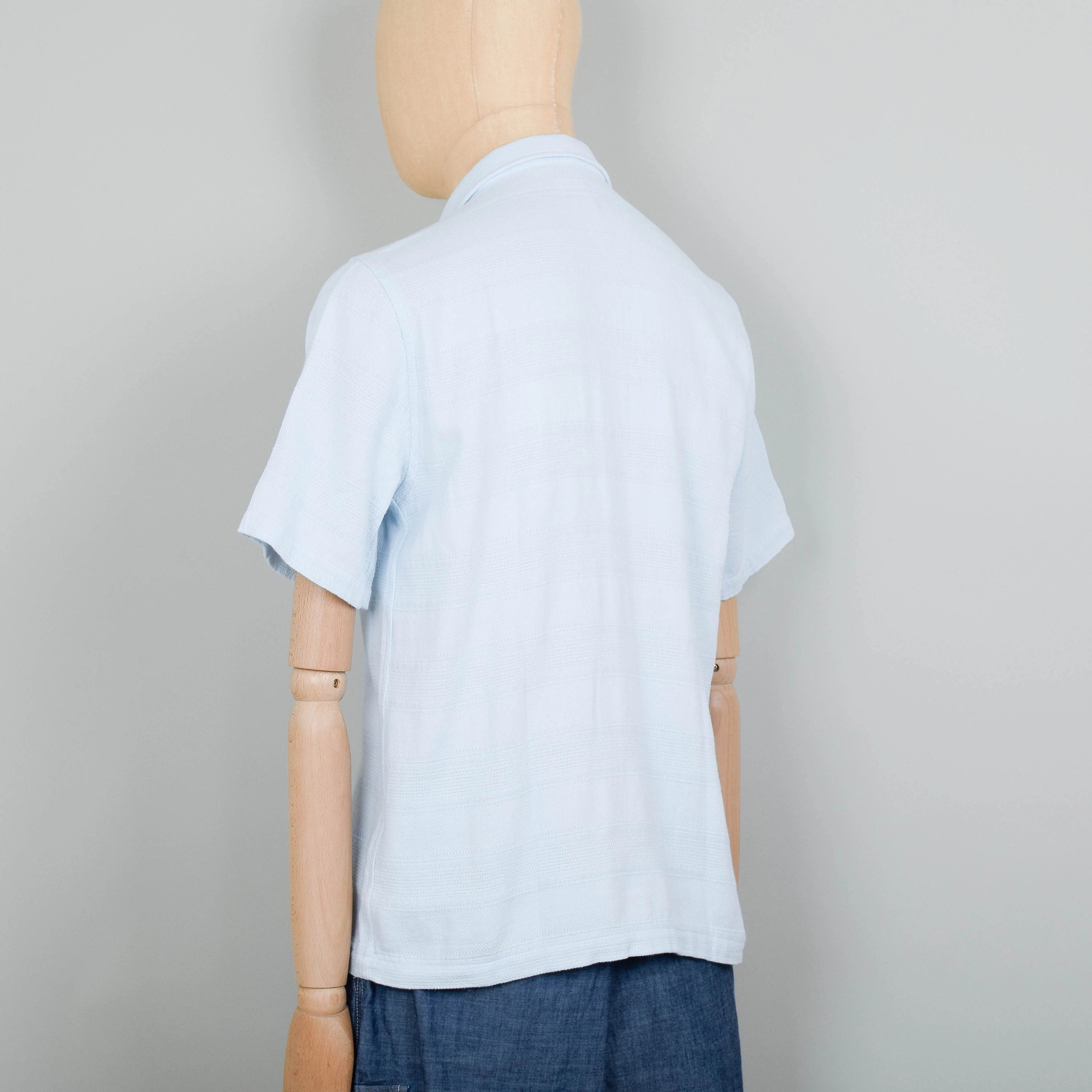 Universal Works Road Shirt Tipzzi Stripe - Sky - Image 3