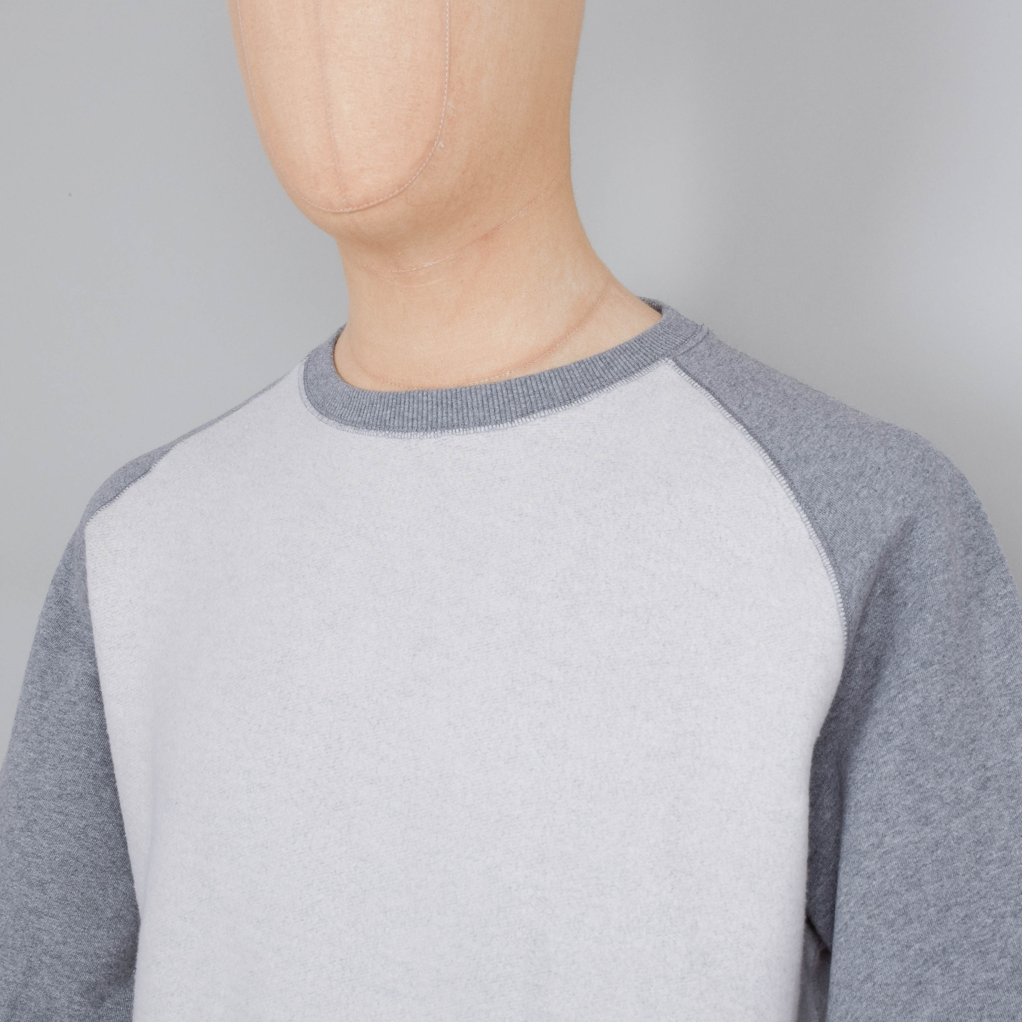 Universal Works Short Sleeve Crew - Grey Marl - Image 2