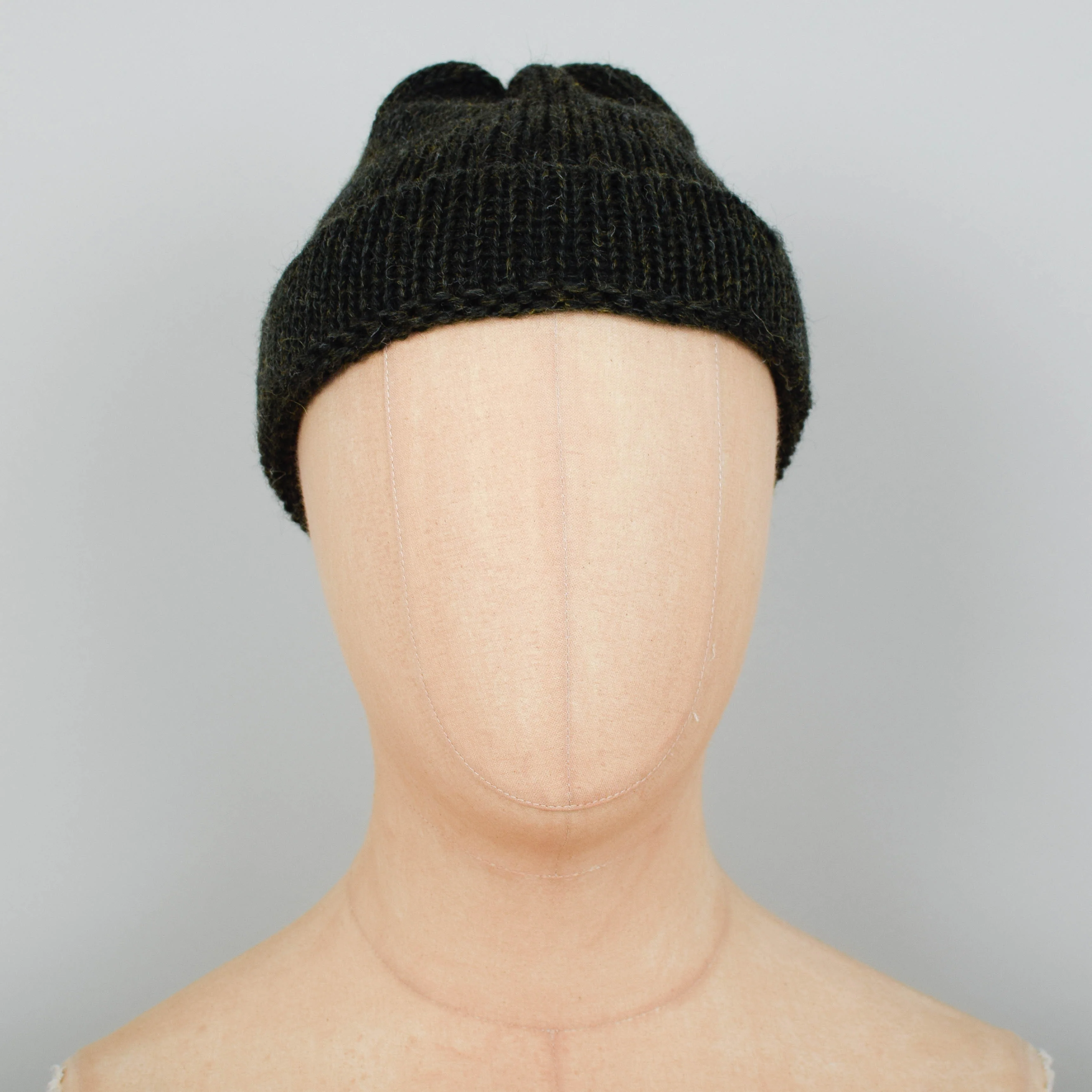 Universal Works Short Watch Cap British Wool - Forest Green