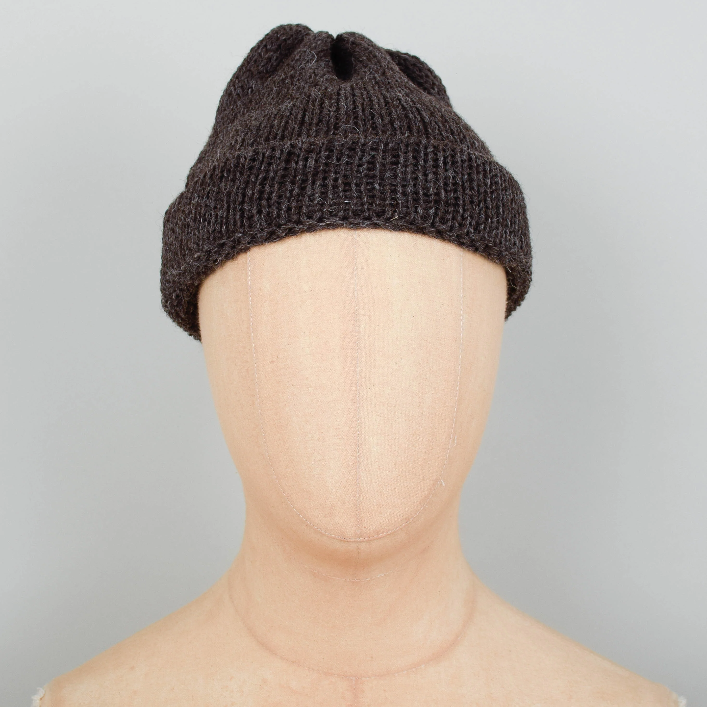 Universal Works Short Watch Cap British Wool - Light Brown