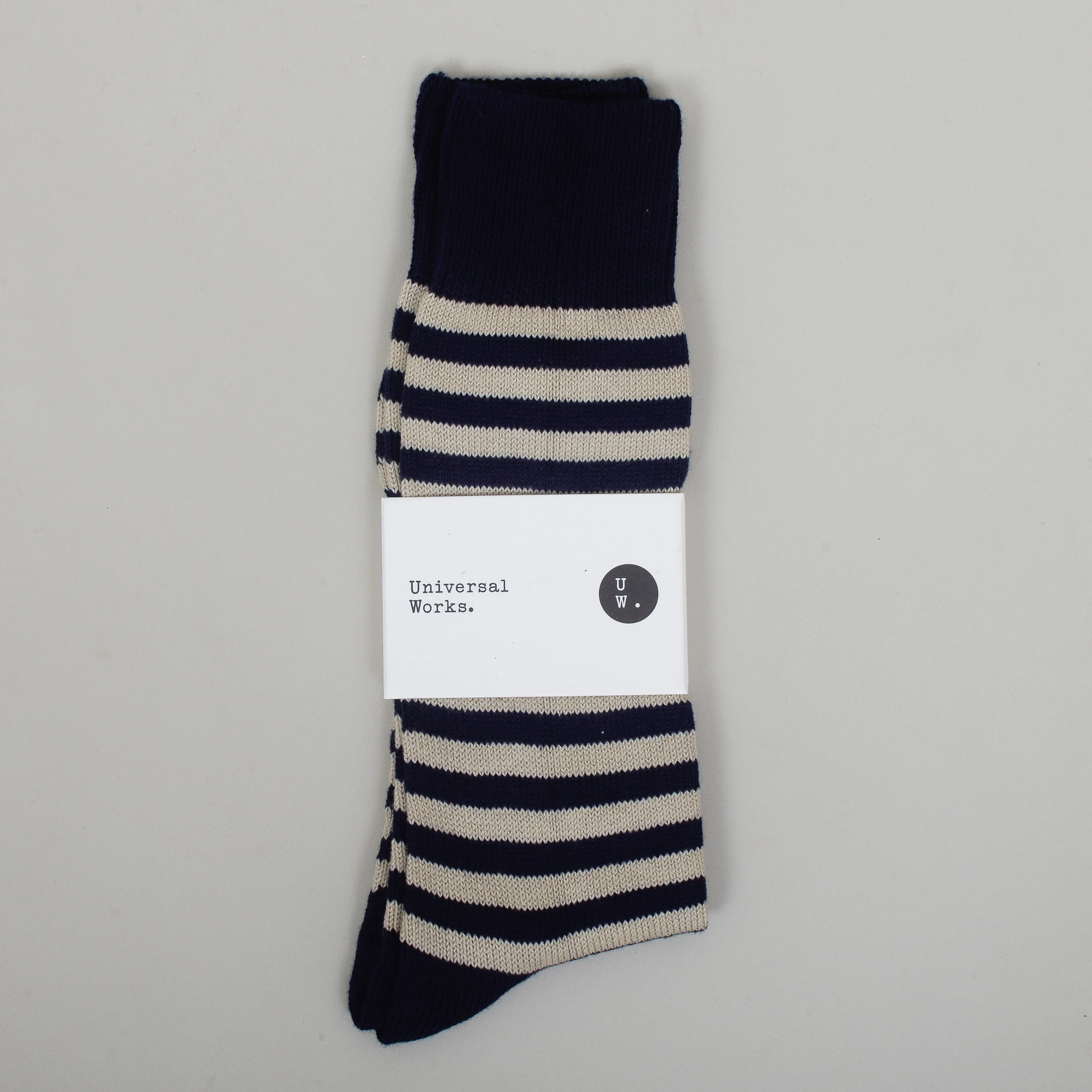 Universal Works Stripe Sock - Navy