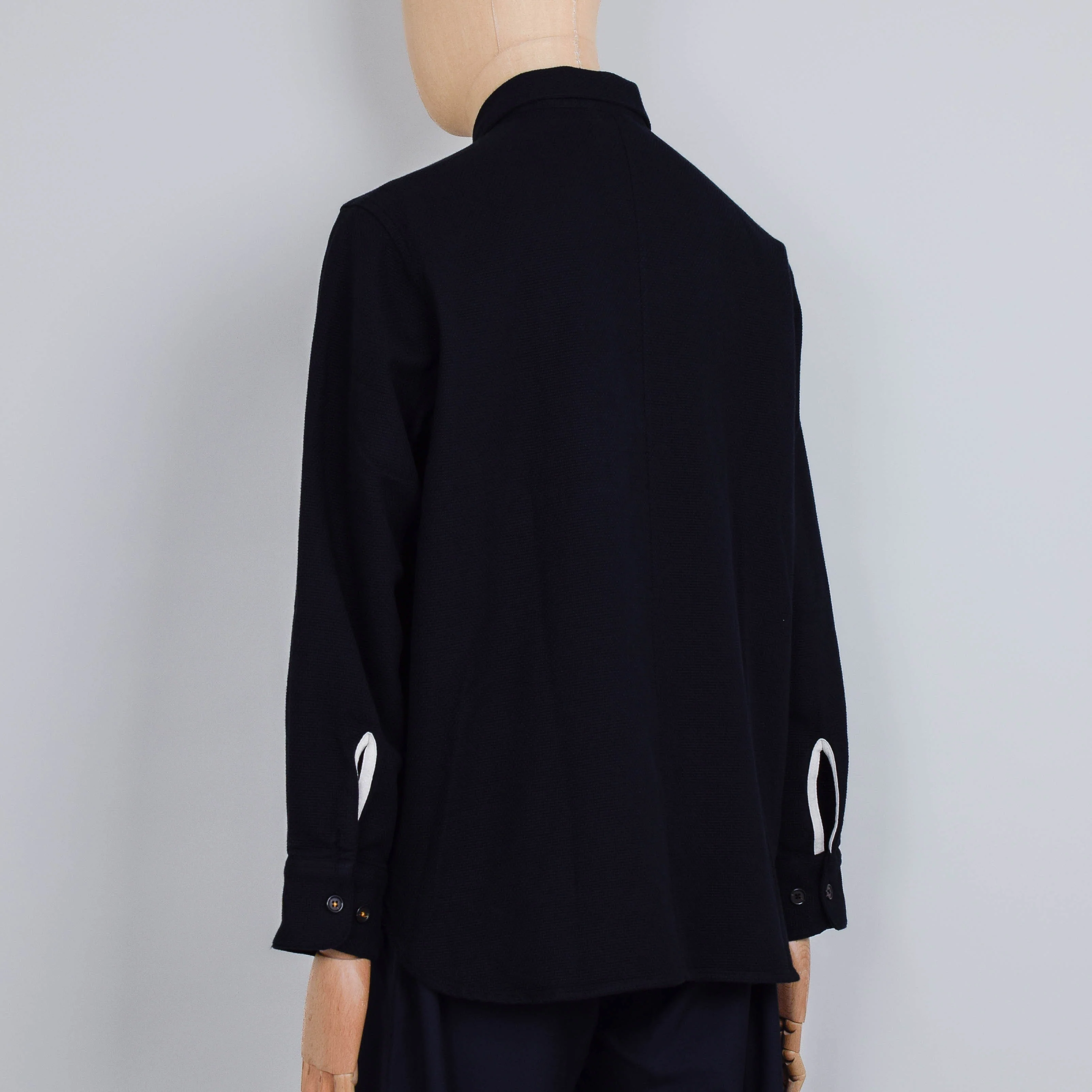 Universal Works Travail Overshirt Kendal Cotton - Black - Image 3