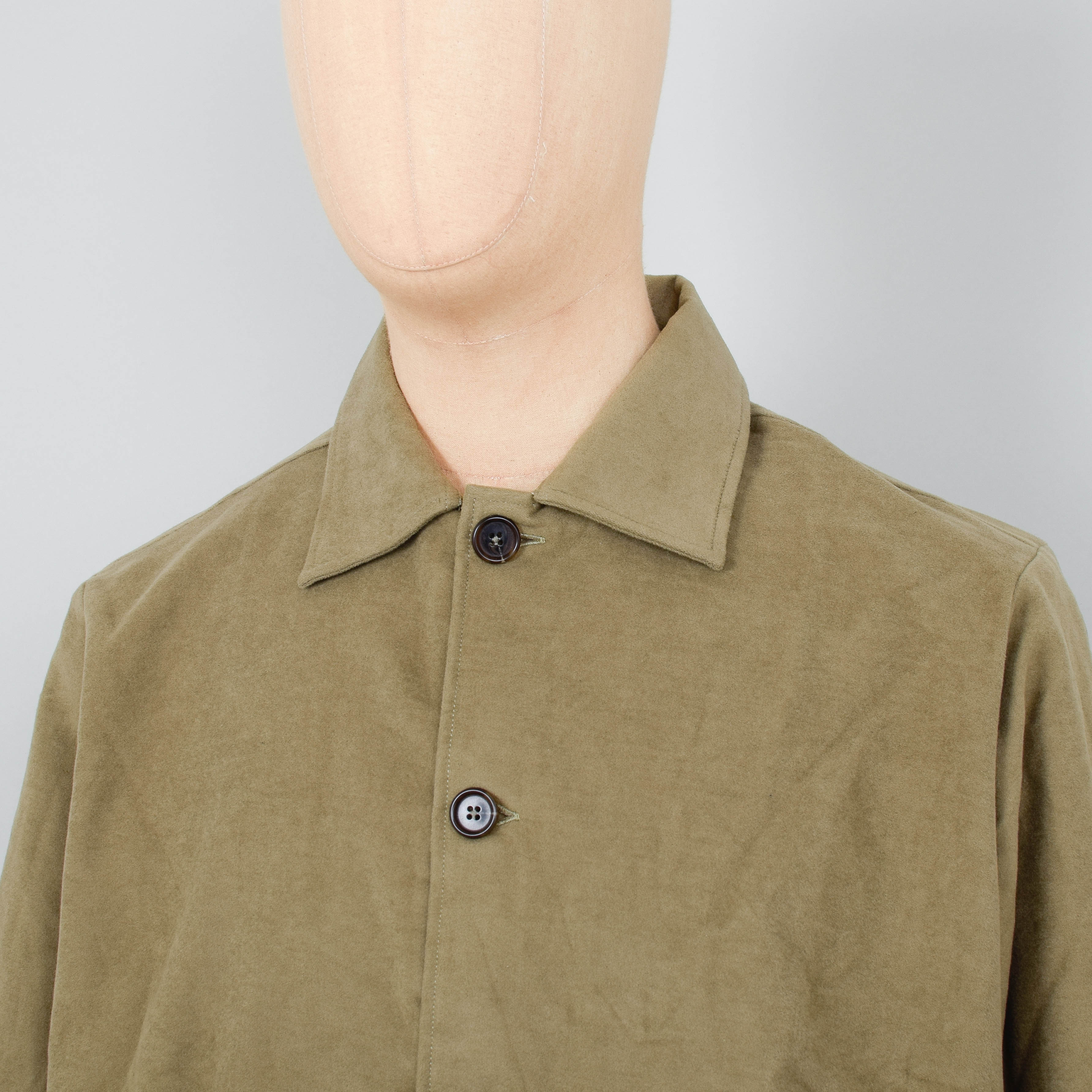 Universal Works Travail Shirt Lightweight Moleskin - Lovat - Image 2
