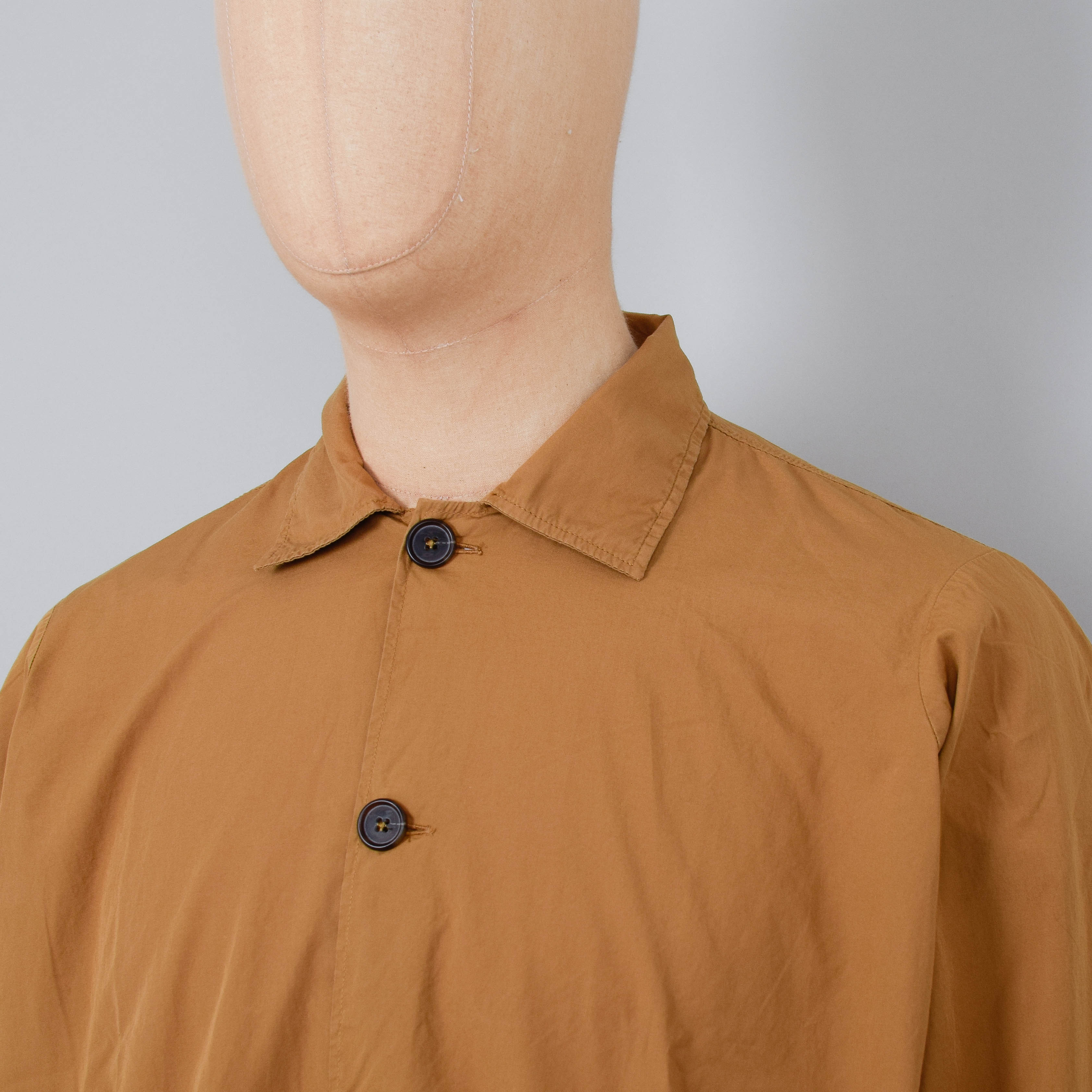 Universal Works Travail Shirt Organic Fine Poplin - Cumin - Image 2