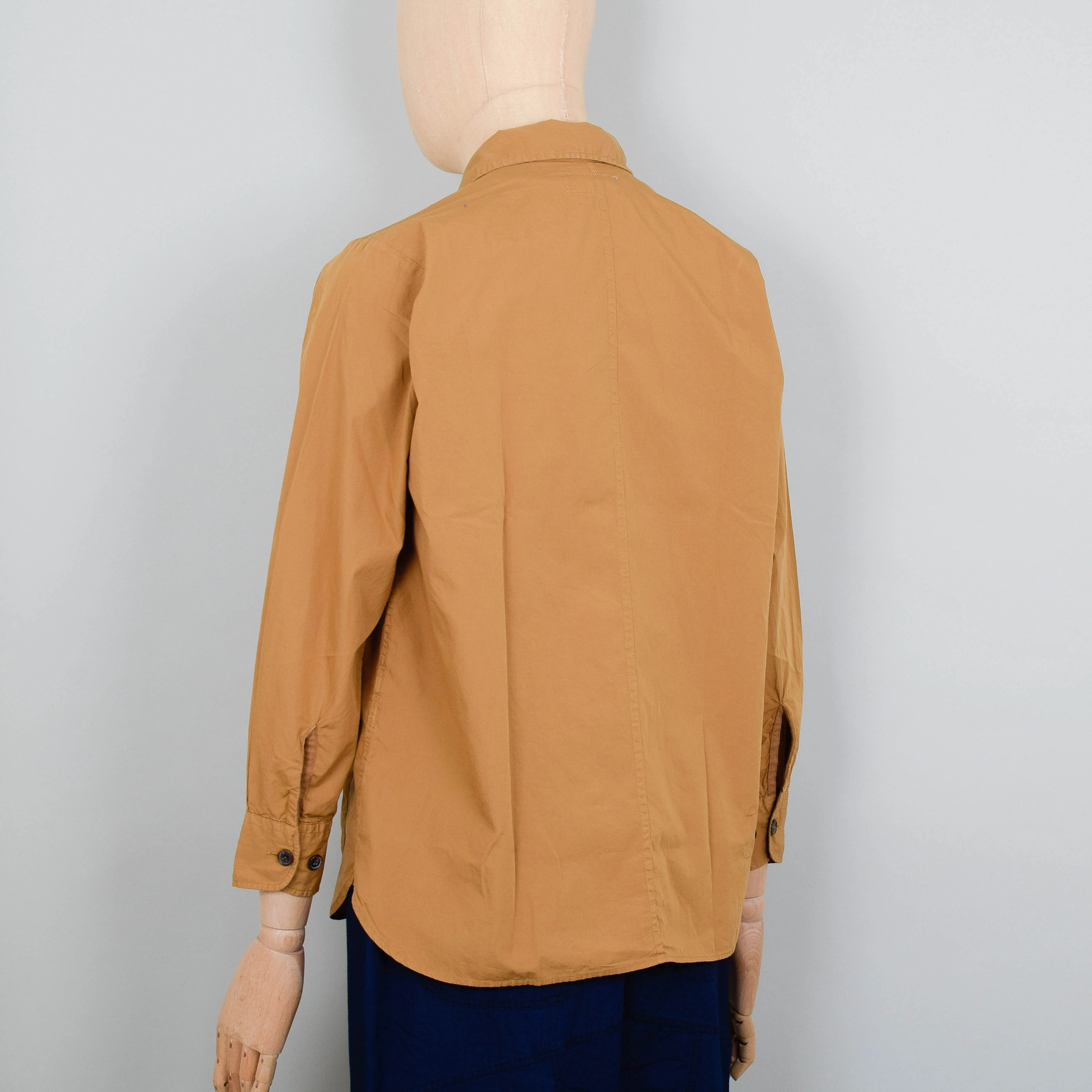 Universal Works Travail Shirt Organic Fine Poplin - Cumin - Image 3
