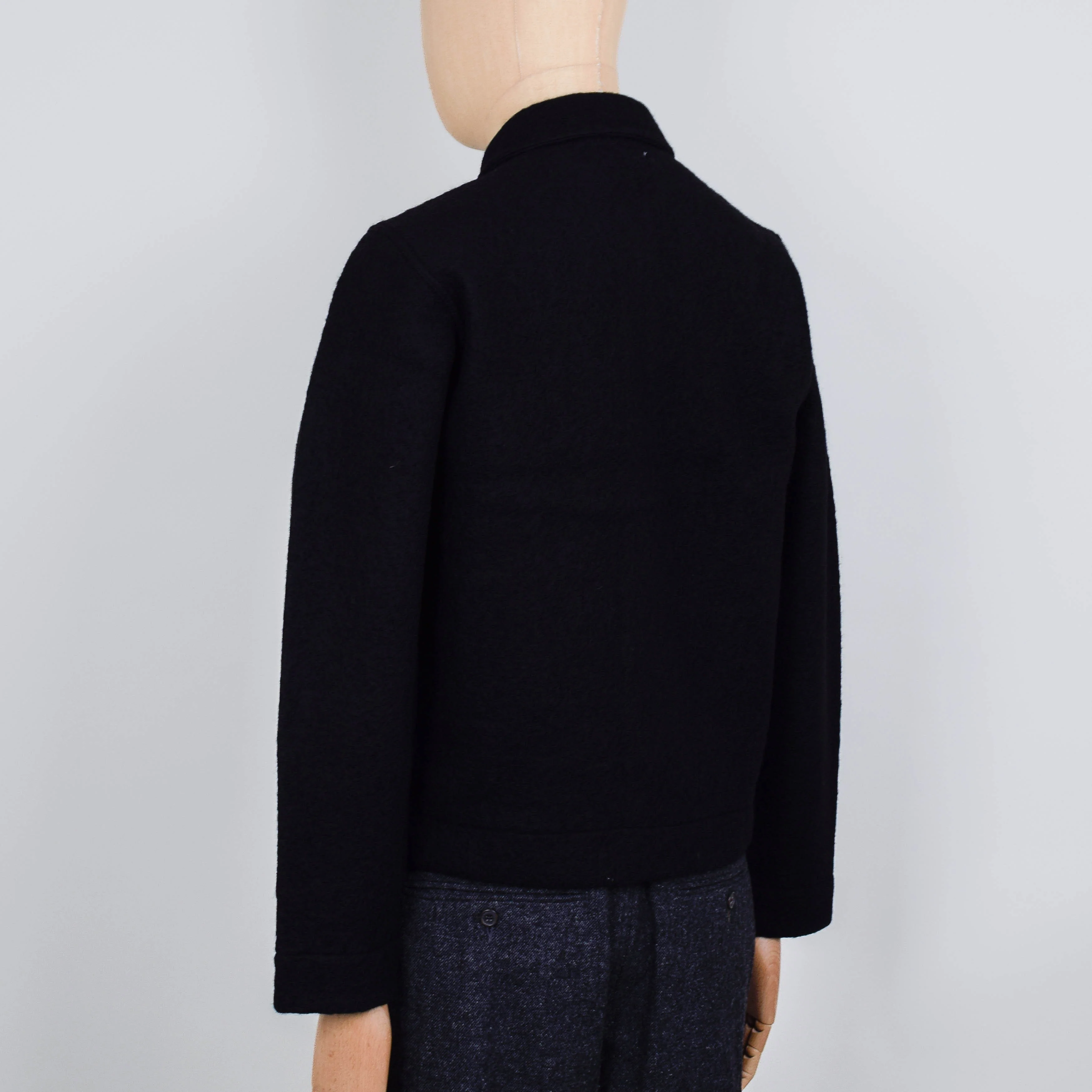 Universal Works Uniform Jacket Wool Fleece - Black - Image 3