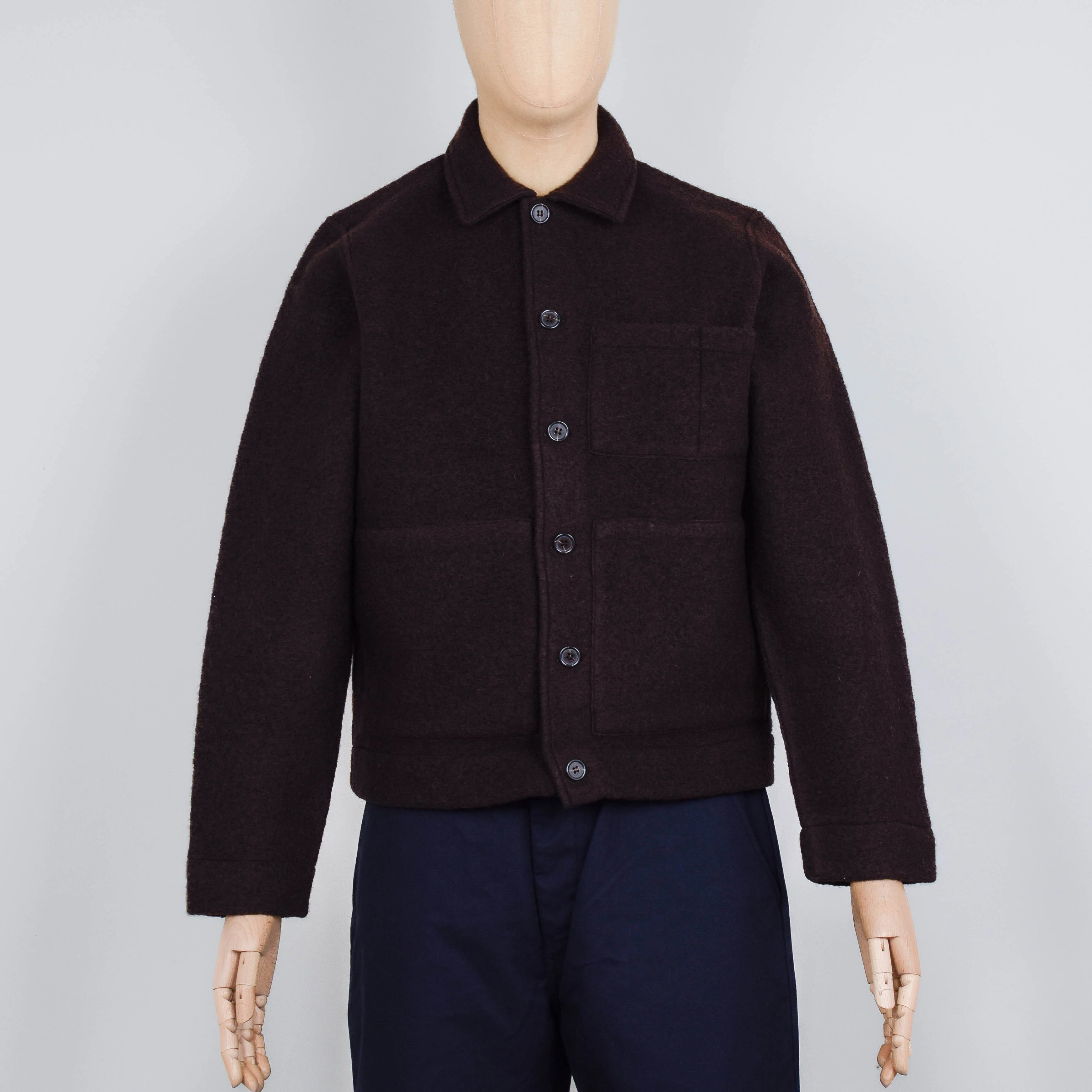 Universal Works Uniform Jacket Wool Fleece - Brown