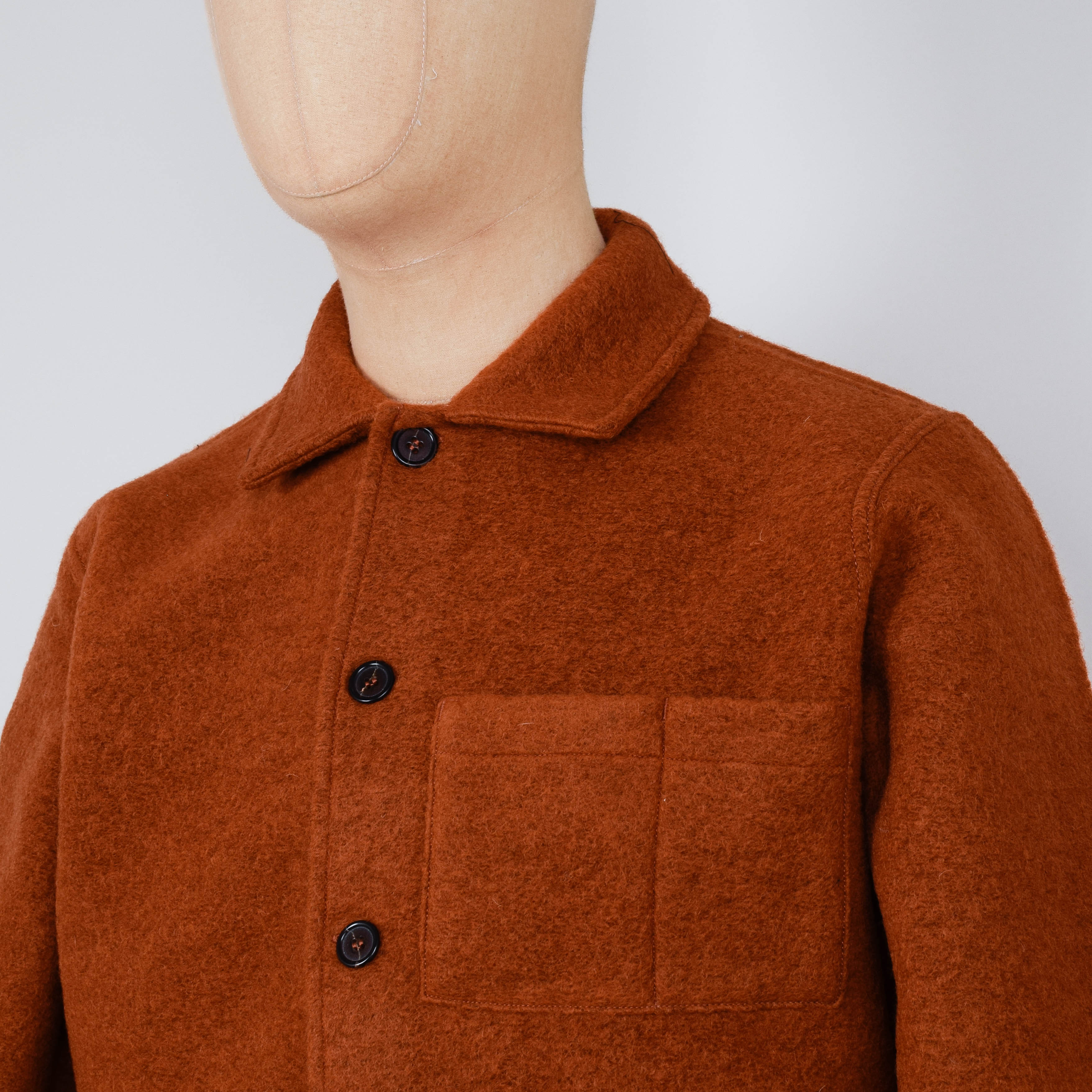 Universal Works Uniform Jacket Wool Fleece - Rust - Image 2