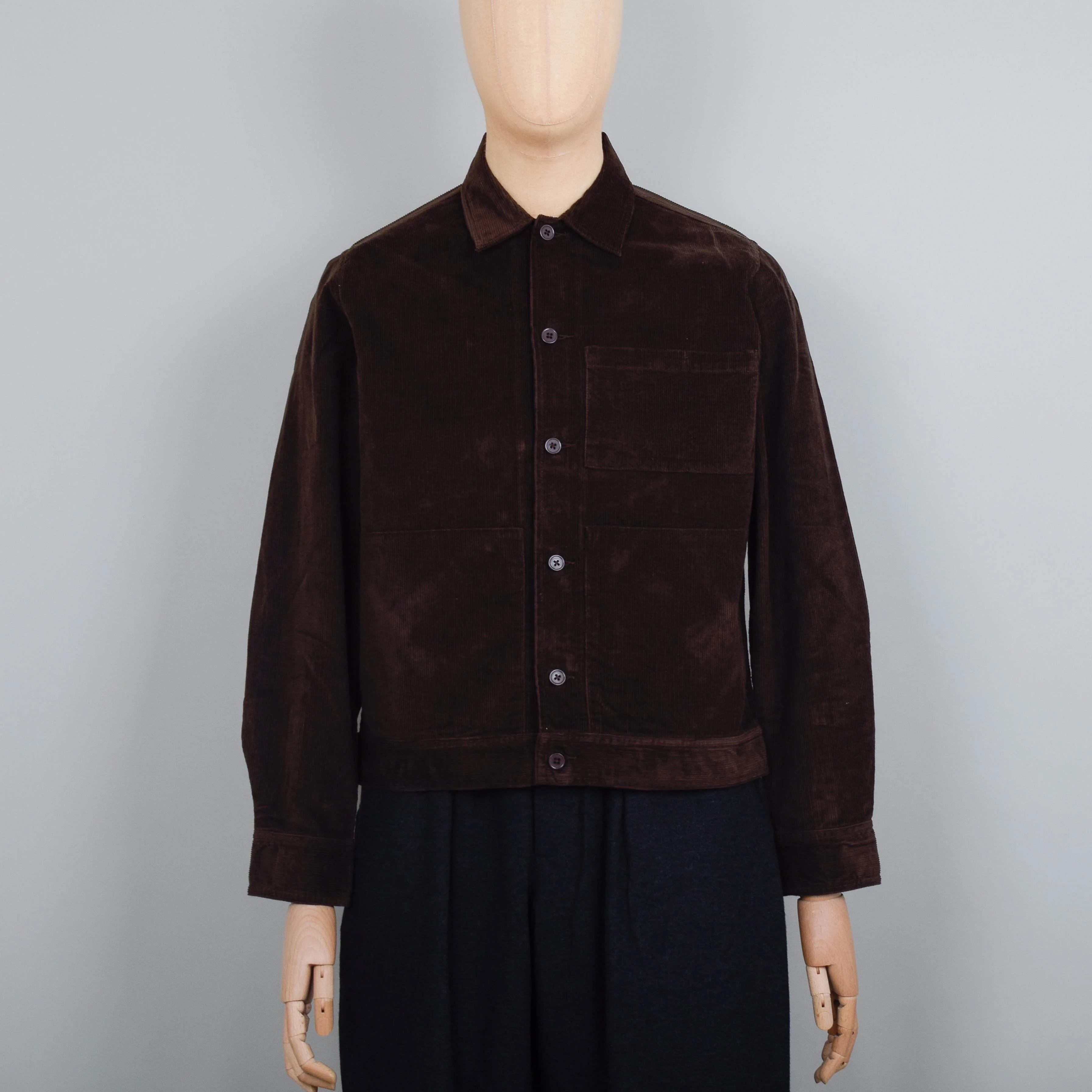 Universal Works Uniform Jacket Fine Cord - Brown