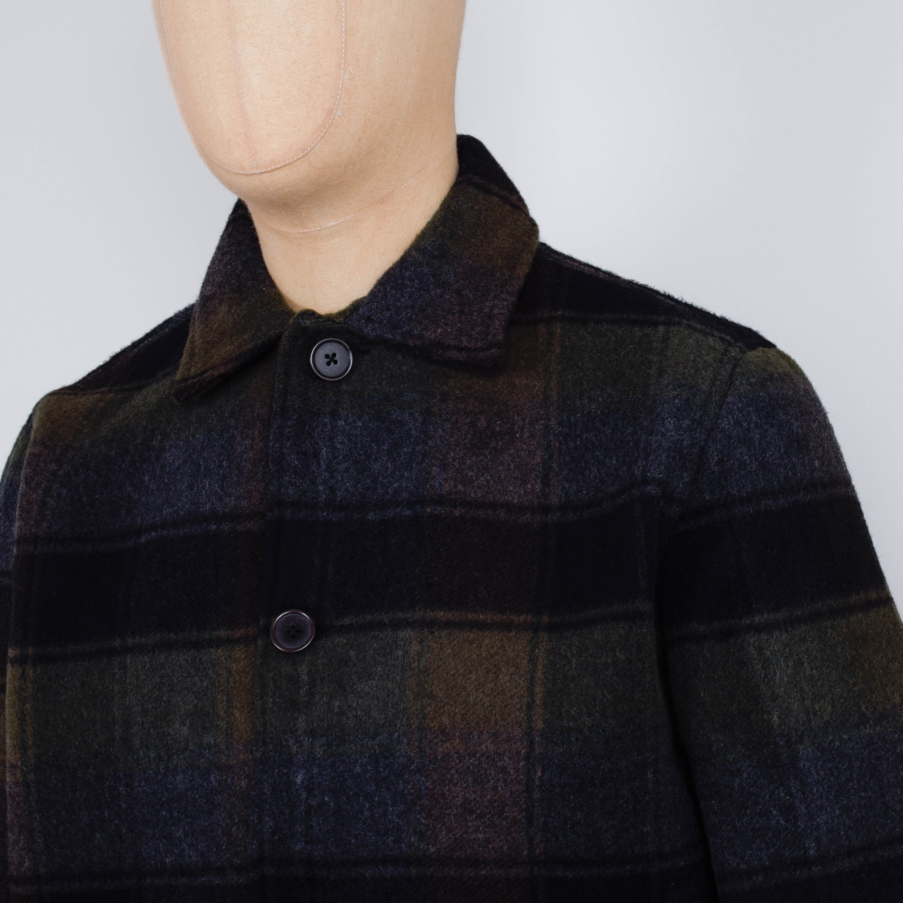 Universal Works Wayfarer Jacket Berlin Wool Check - Black / Brown - Image 2