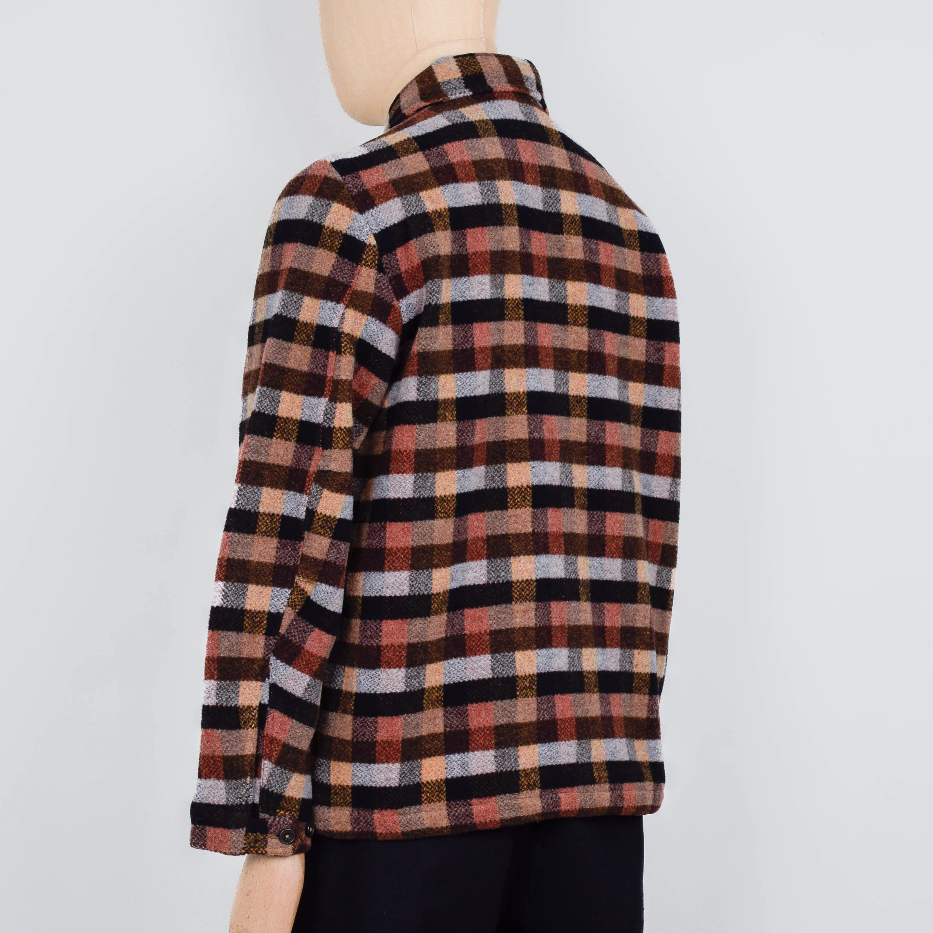 Universal Works Wayfarer Jacket Merino Checkerboard - Brown - Image 3