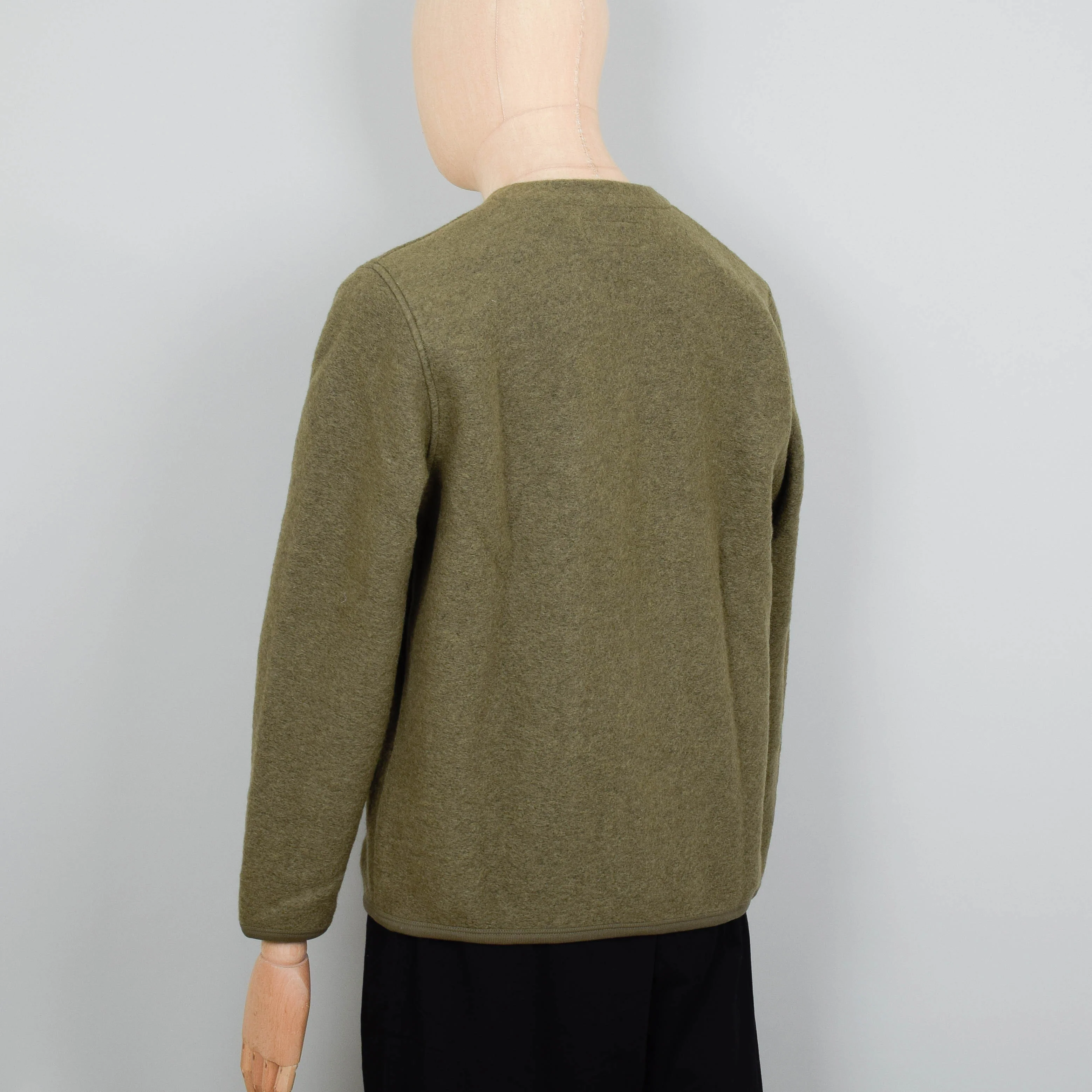 Universal Works Wool Fleece Cardigan - Lovat - Image 3