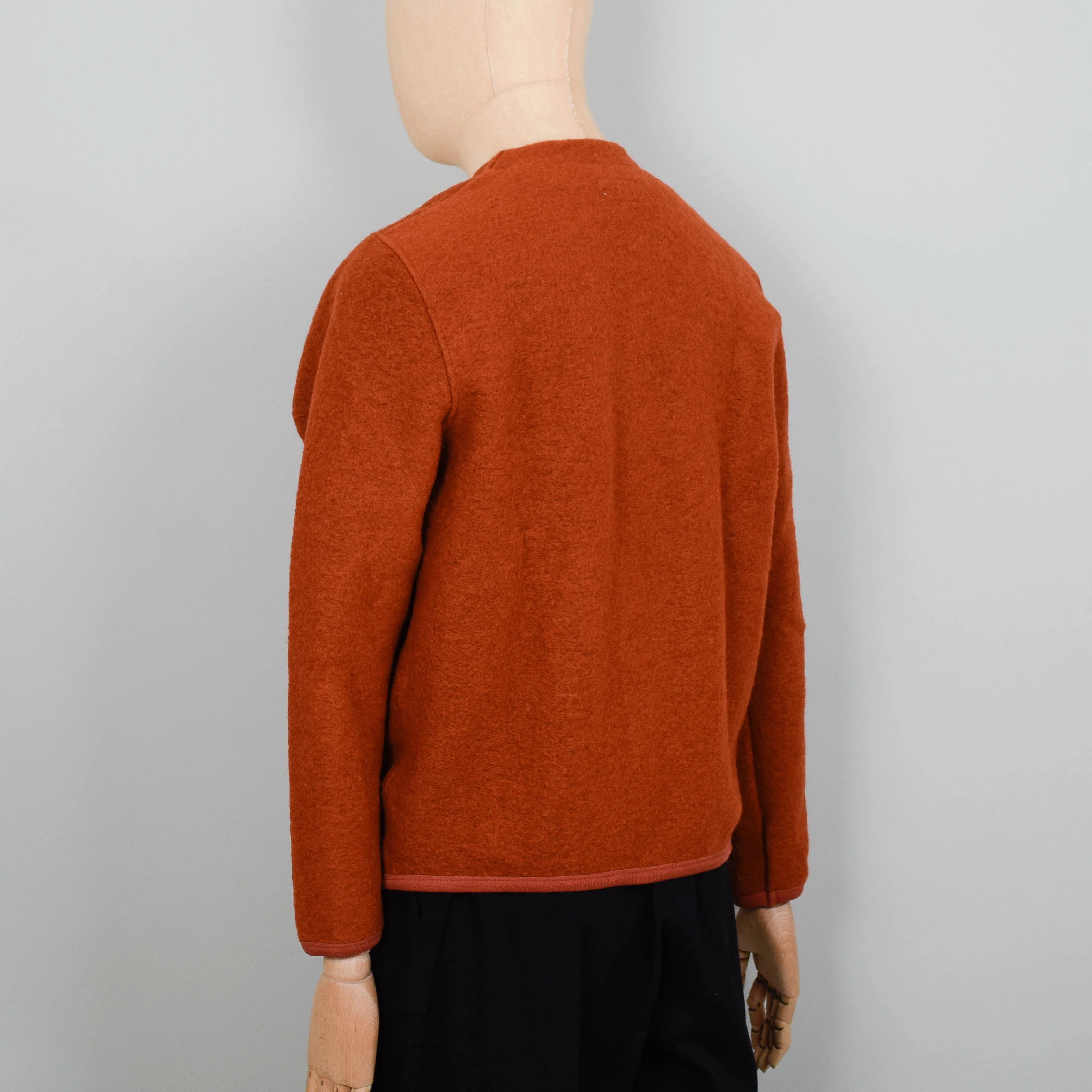 Universal Works Wool Fleece Cardigan - Orange - Image 3