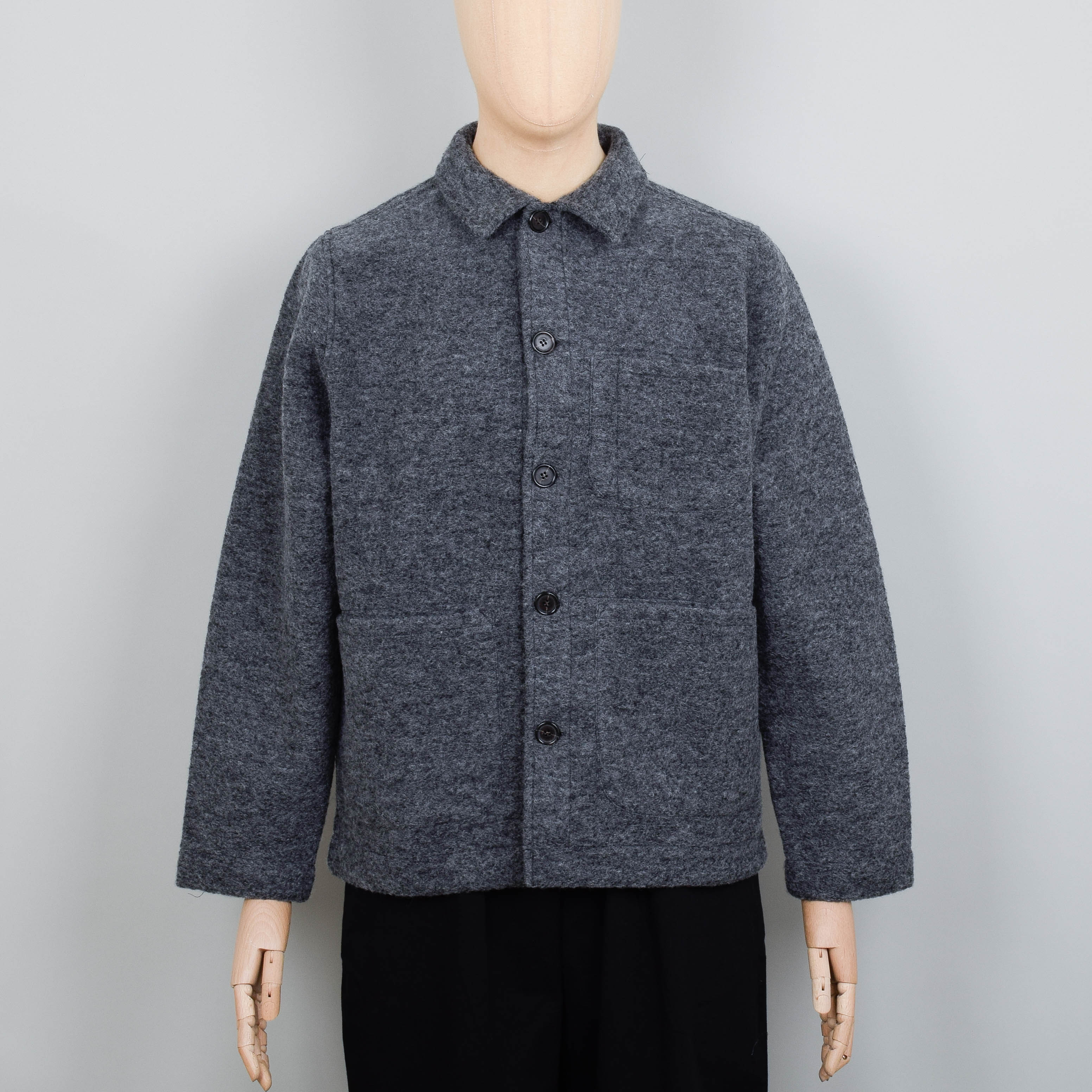 Universal Works Wool Fleece Field Jacket - Grey Marl