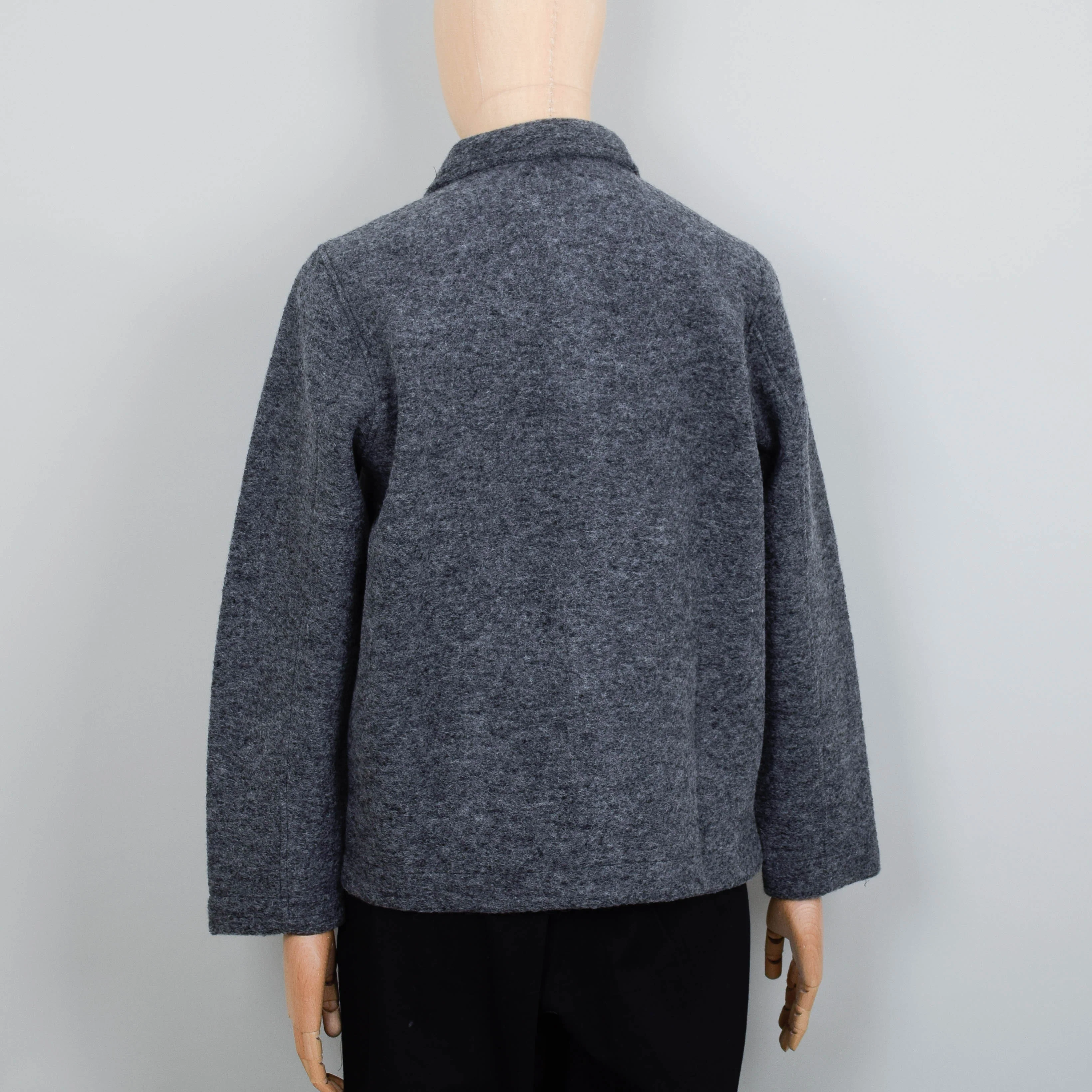 Universal Works Wool Fleece Field Jacket - Grey Marl - Image 3
